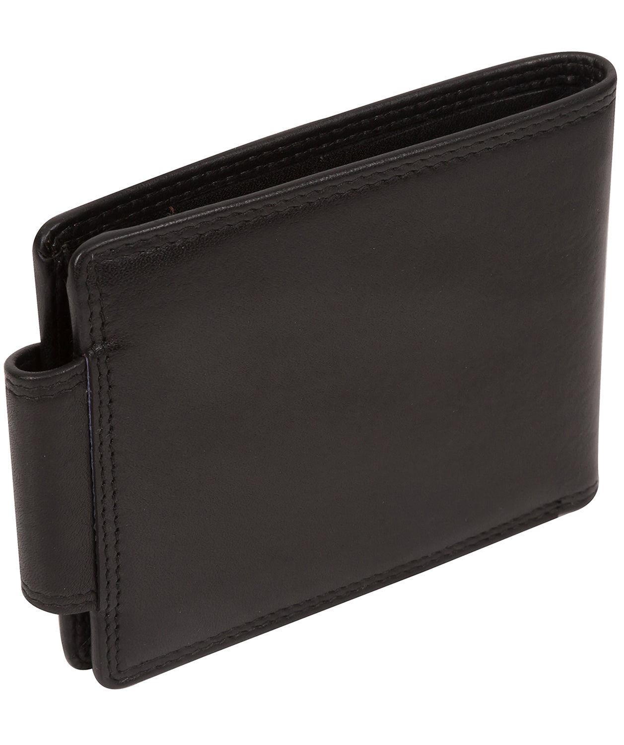 'Captain' Black Leather Bi-Fold Wallet