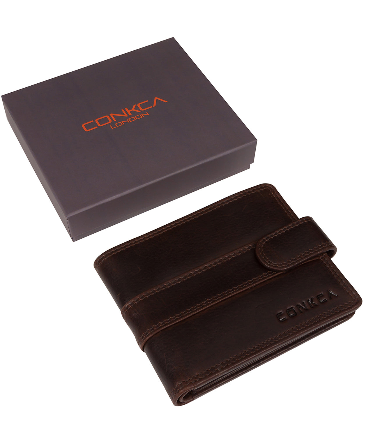 'Brigadier' Brown Leather Bi-Fold Wallet