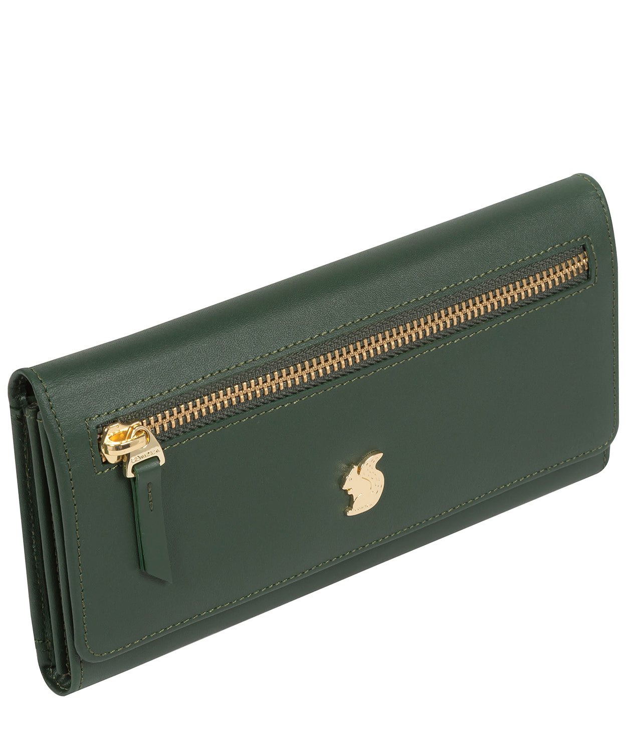 'Honey' Evergreen Leather Bi-Fold Purse