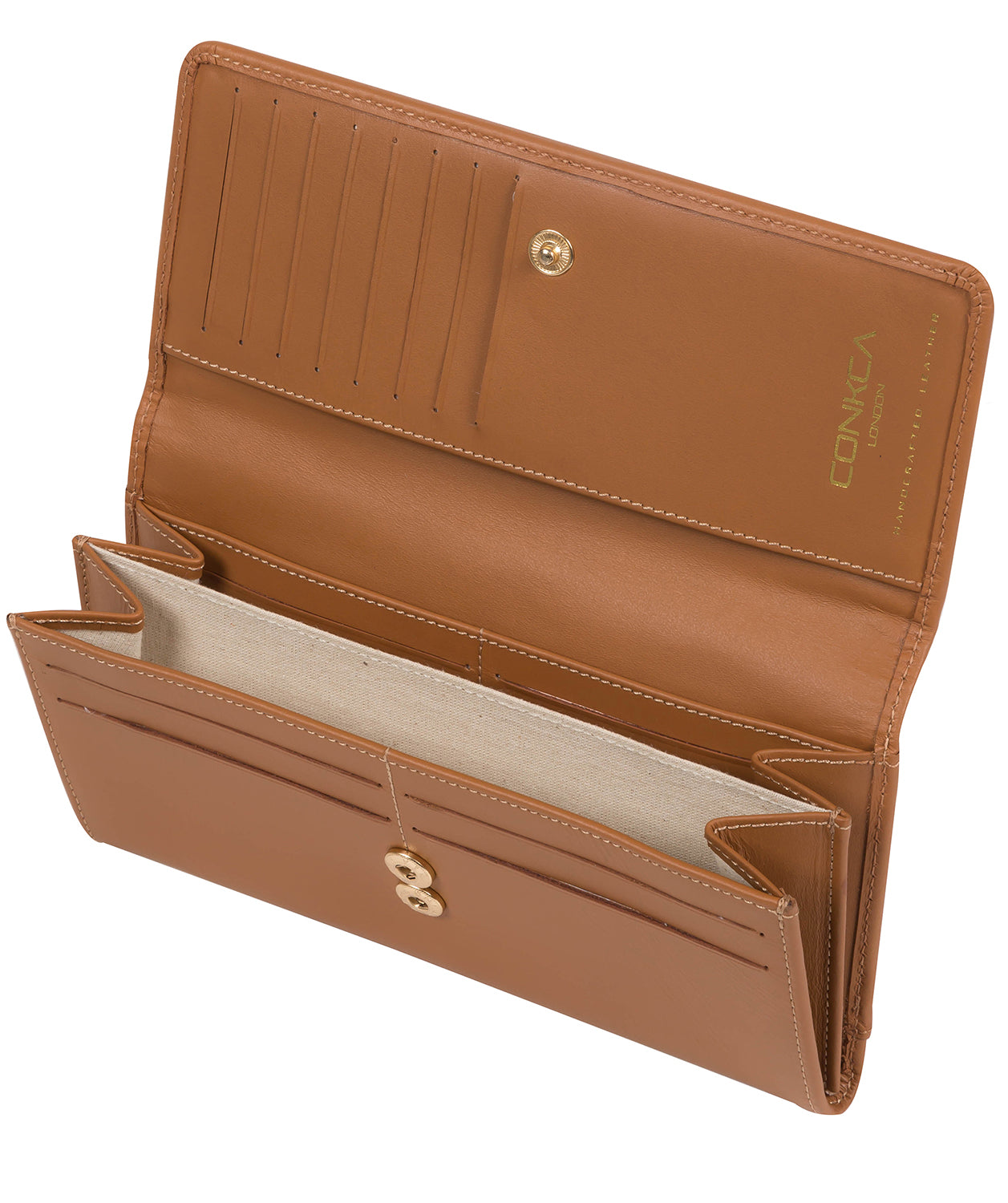 'Honey' Saddle Tan Leather Bi-Fold Purse