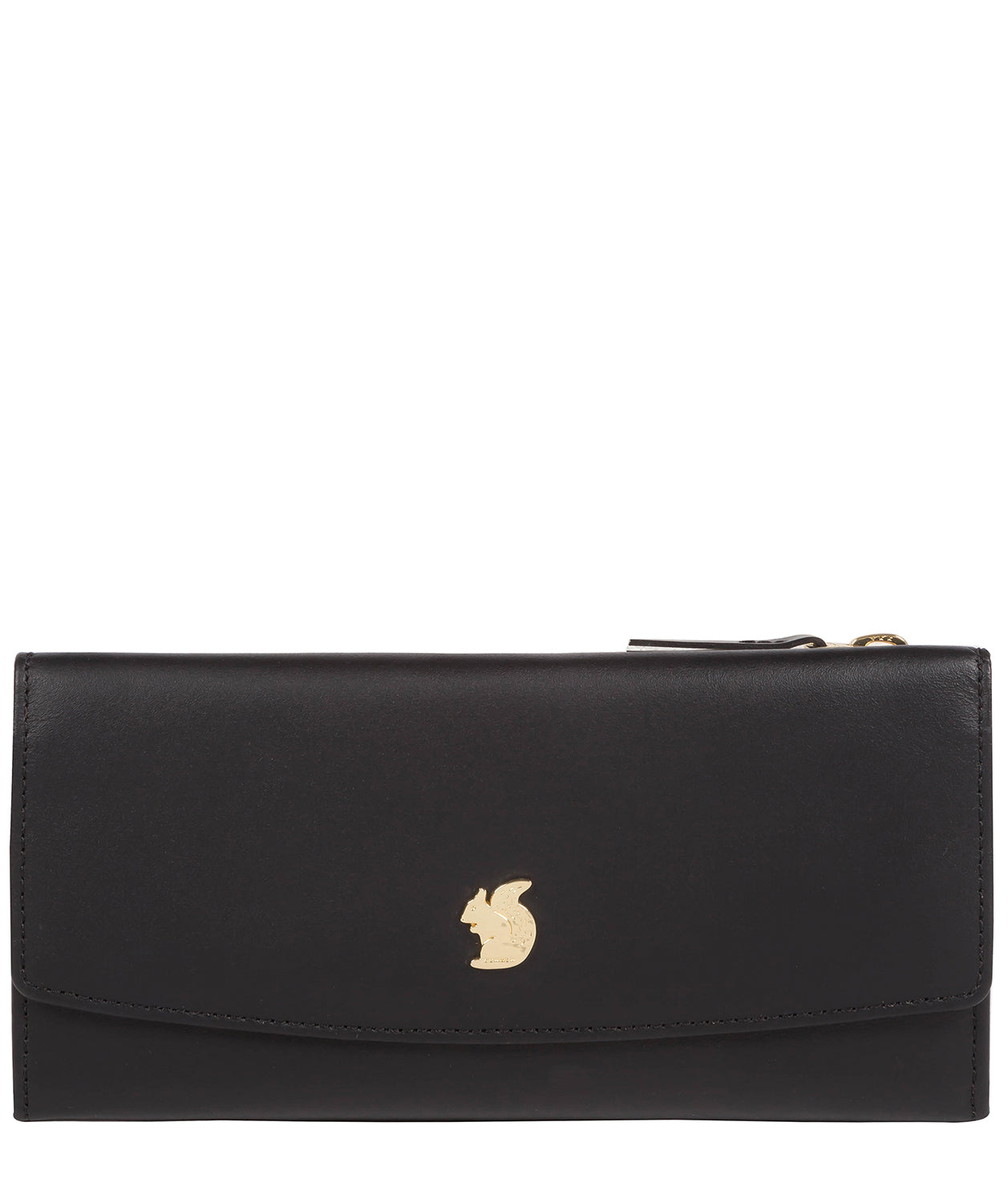 'Sugar' Black Leather Tri-Fold Purse