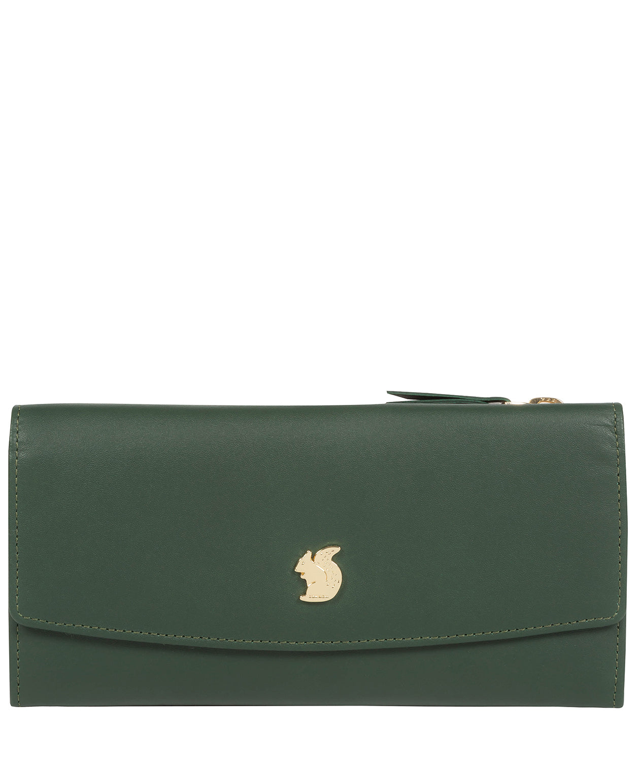 'Sugar' Evergreen Leather Tri-Fold Purse