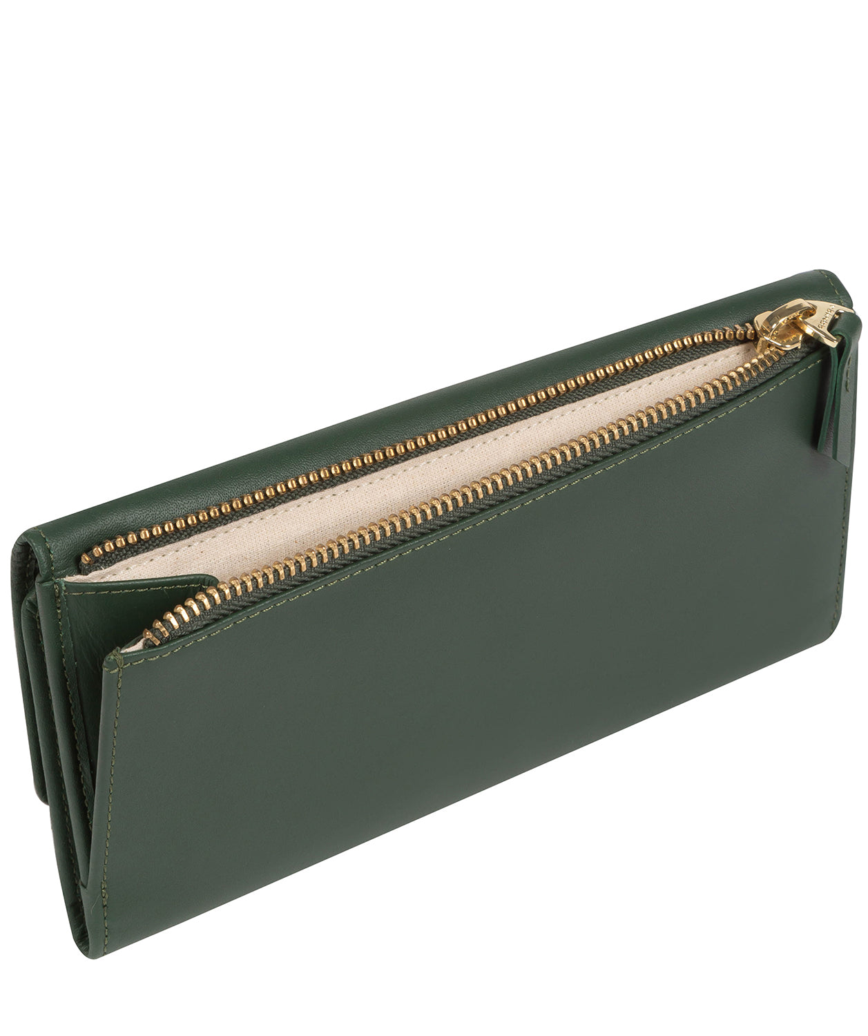 'Sugar' Evergreen Leather Tri-Fold Purse