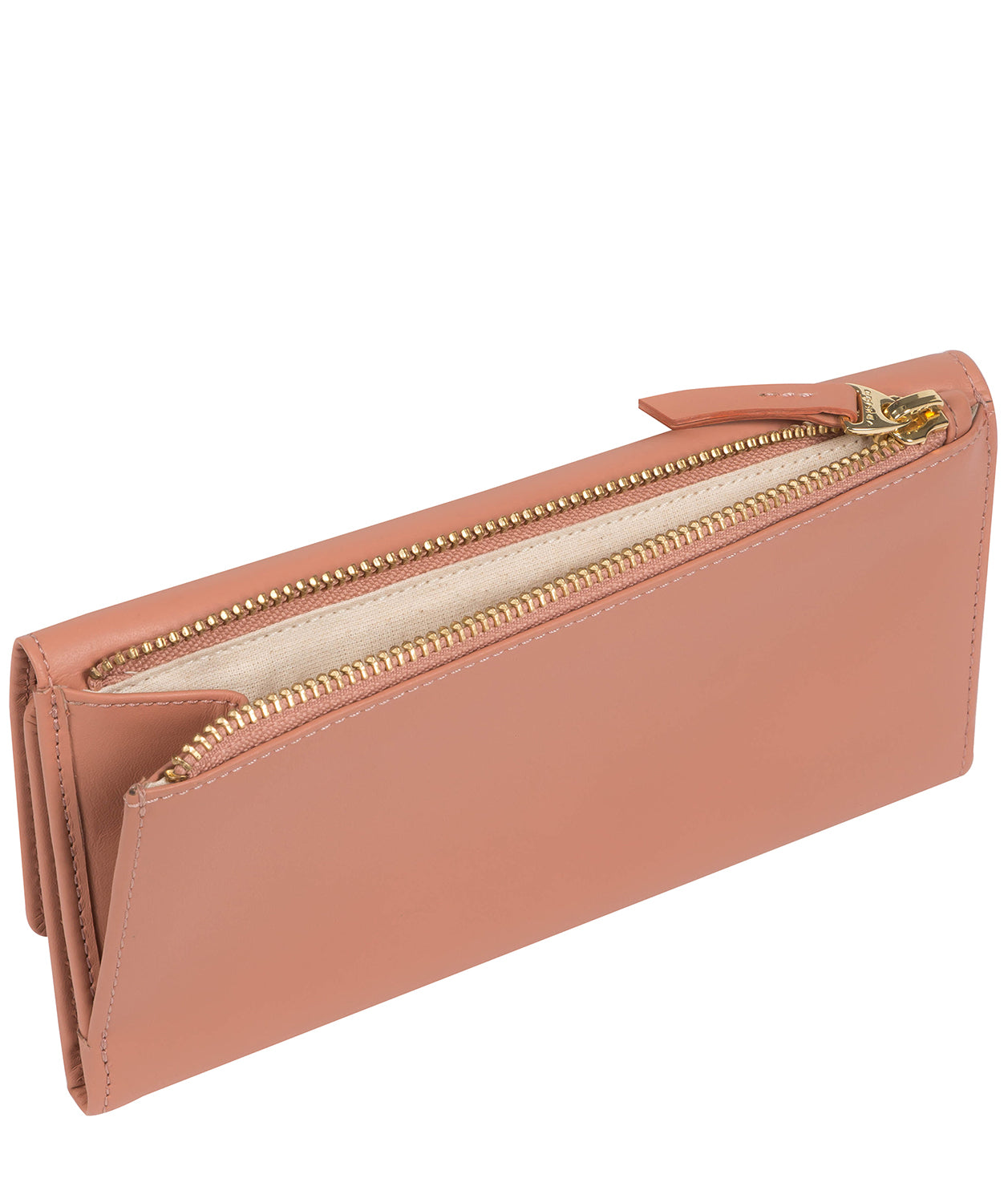 'Sugar' Misty Rose Leather Tri-Fold Purse