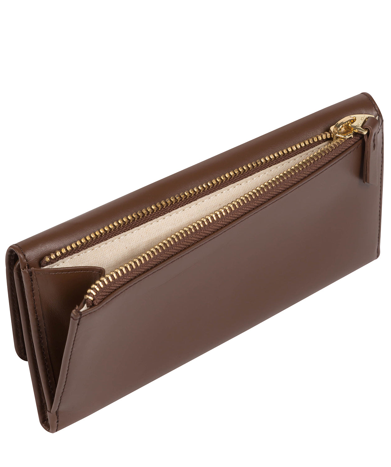 'Sugar' Ombré Chestnut Leather Tri-Fold Purse