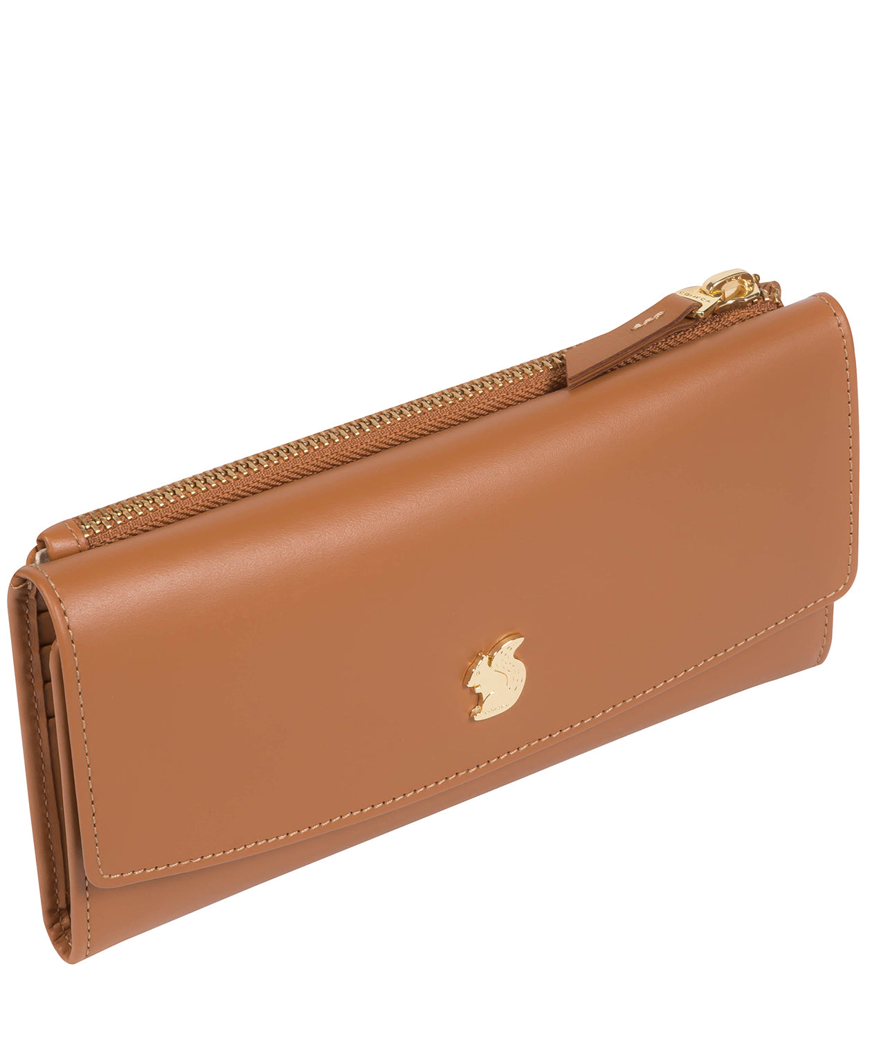 'Sugar' Saddle Tan Leather Tri-Fold Purse