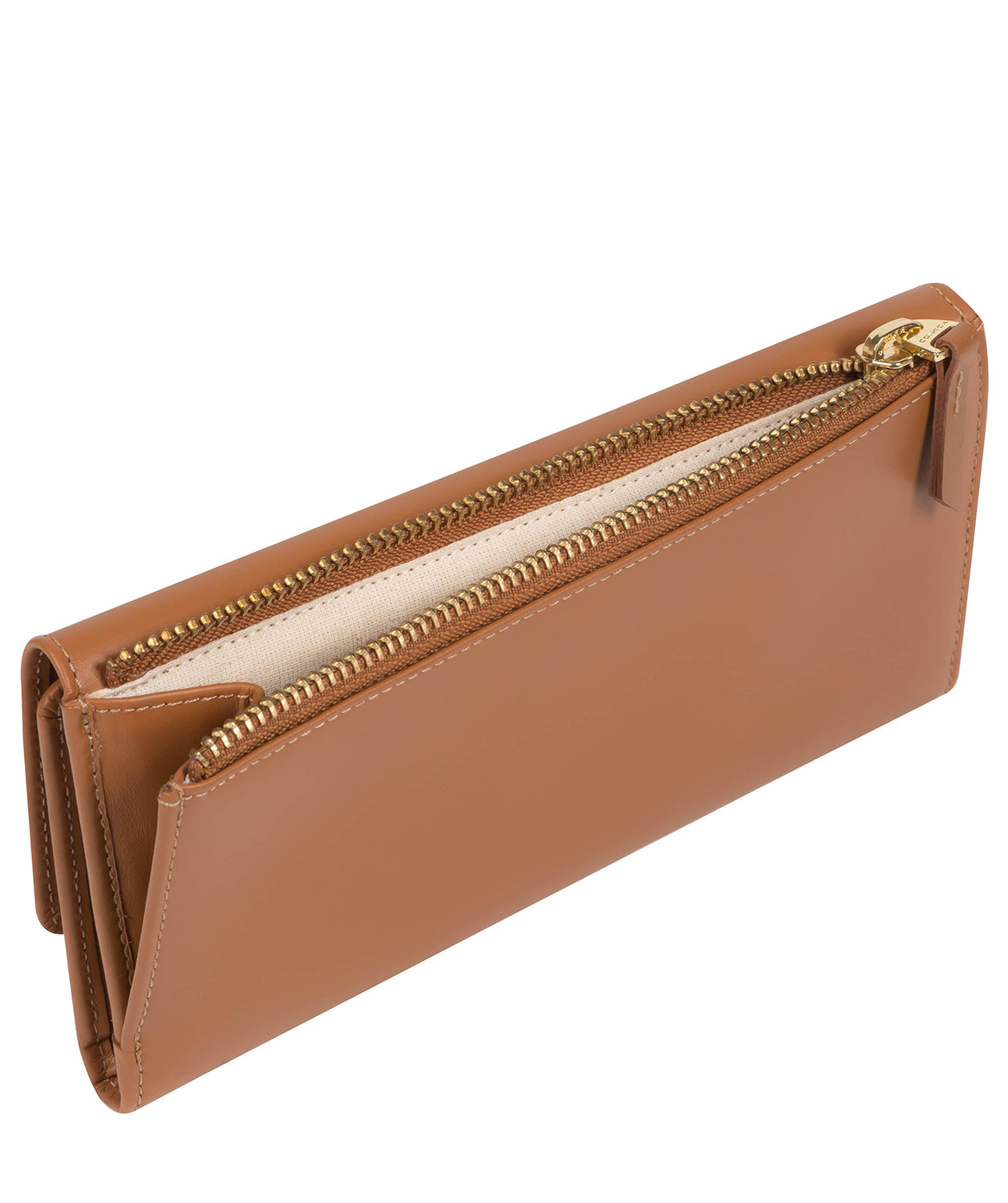 'Sugar' Saddle Tan Leather Tri-Fold Purse