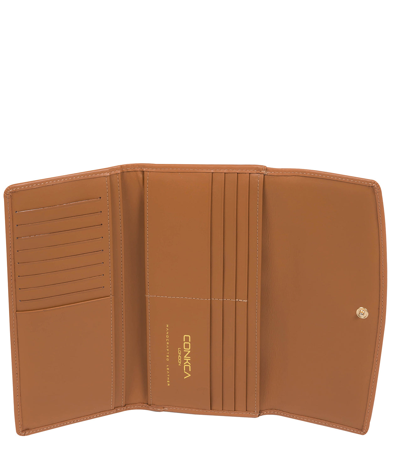 'Sugar' Saddle Tan Leather Tri-Fold Purse