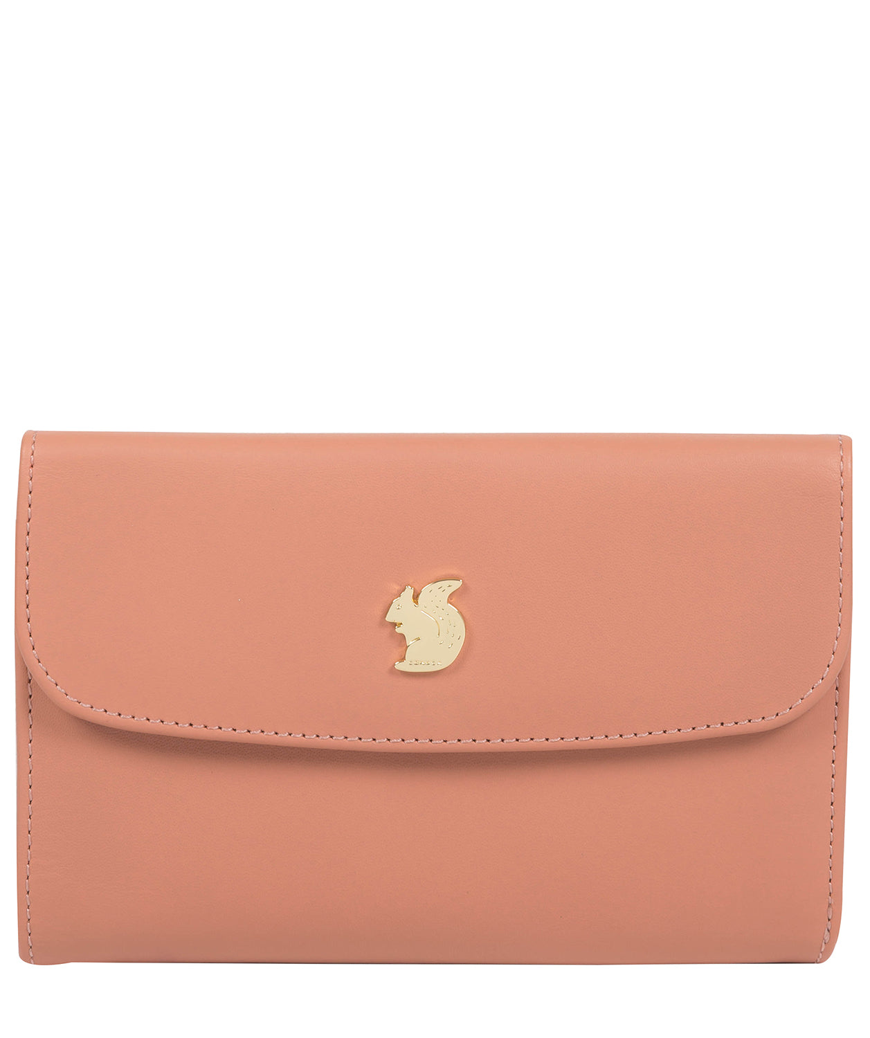 'Maple' Misty Rose Leather Tri-Fold Purse