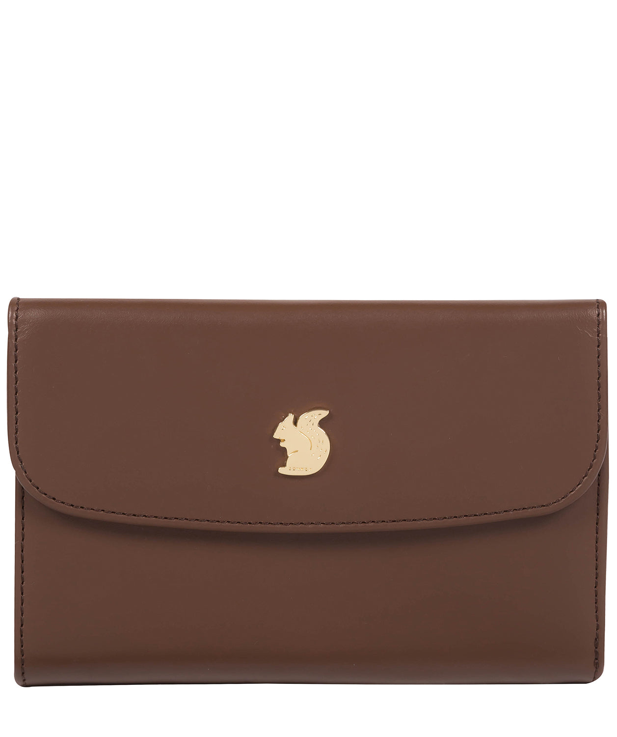 'Maple' Ombré Chestnut Leather Tri-Fold Purse