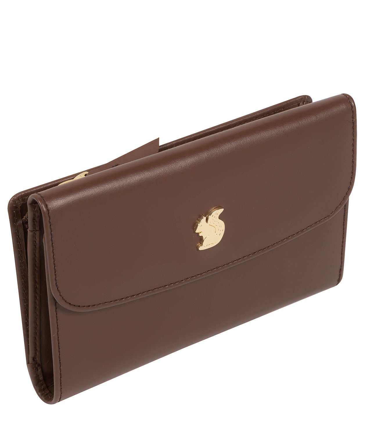 'Maple' Ombré Chestnut Leather Tri-Fold Purse