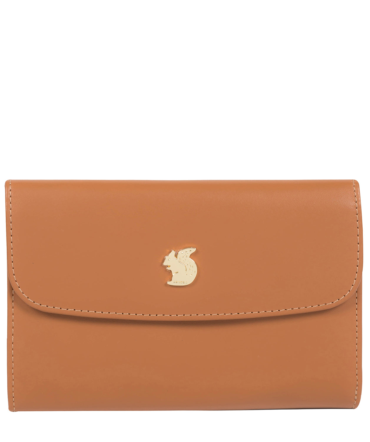 'Maple' Saddle Tan Leather Tri-Fold Purse