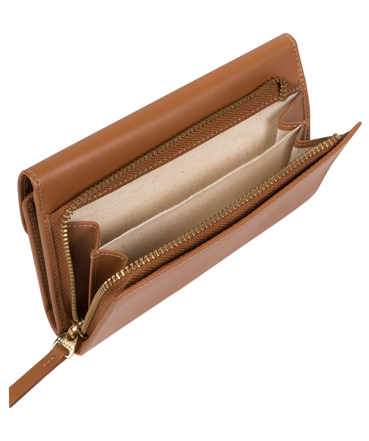 'Maple' Saddle Tan Leather Tri-Fold Purse