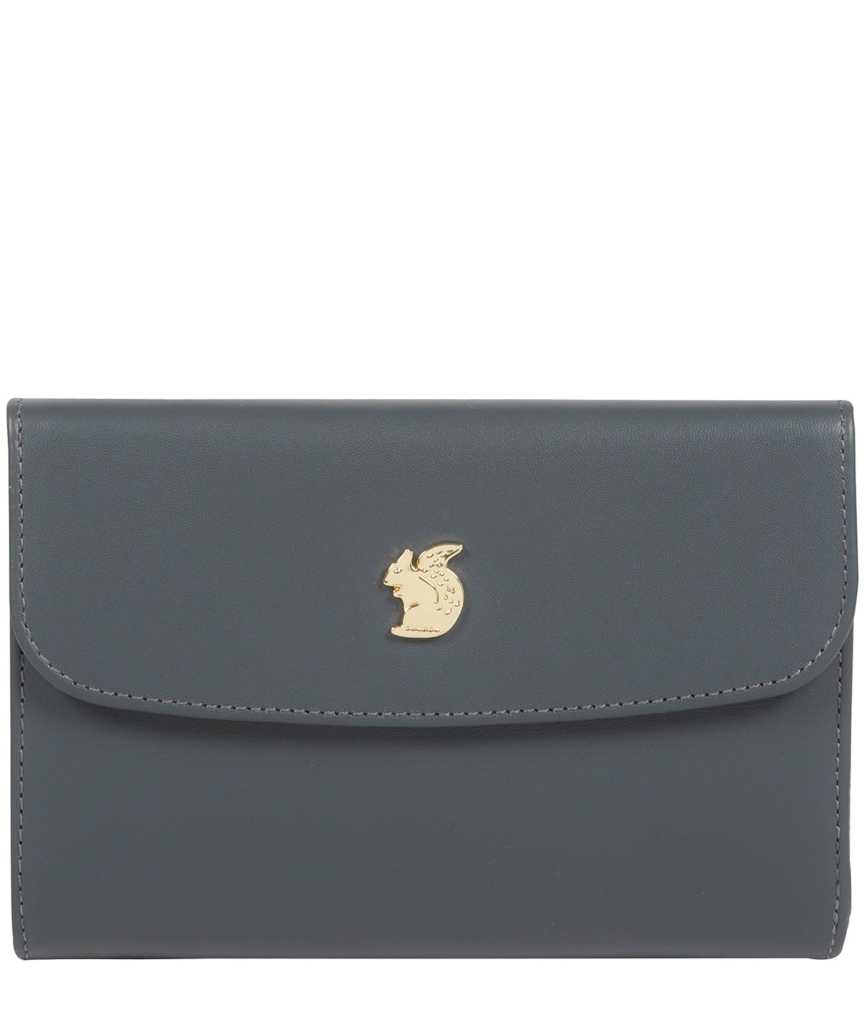 'Maple' Smoky Blue Leather Tri-Fold Purse