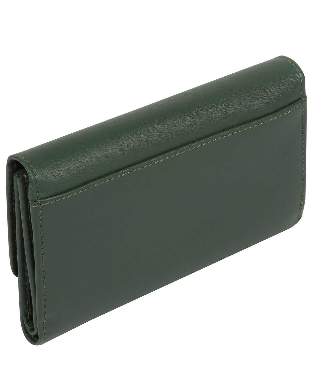 'Sherry' Evergreen Leather Tri-Fold Purse