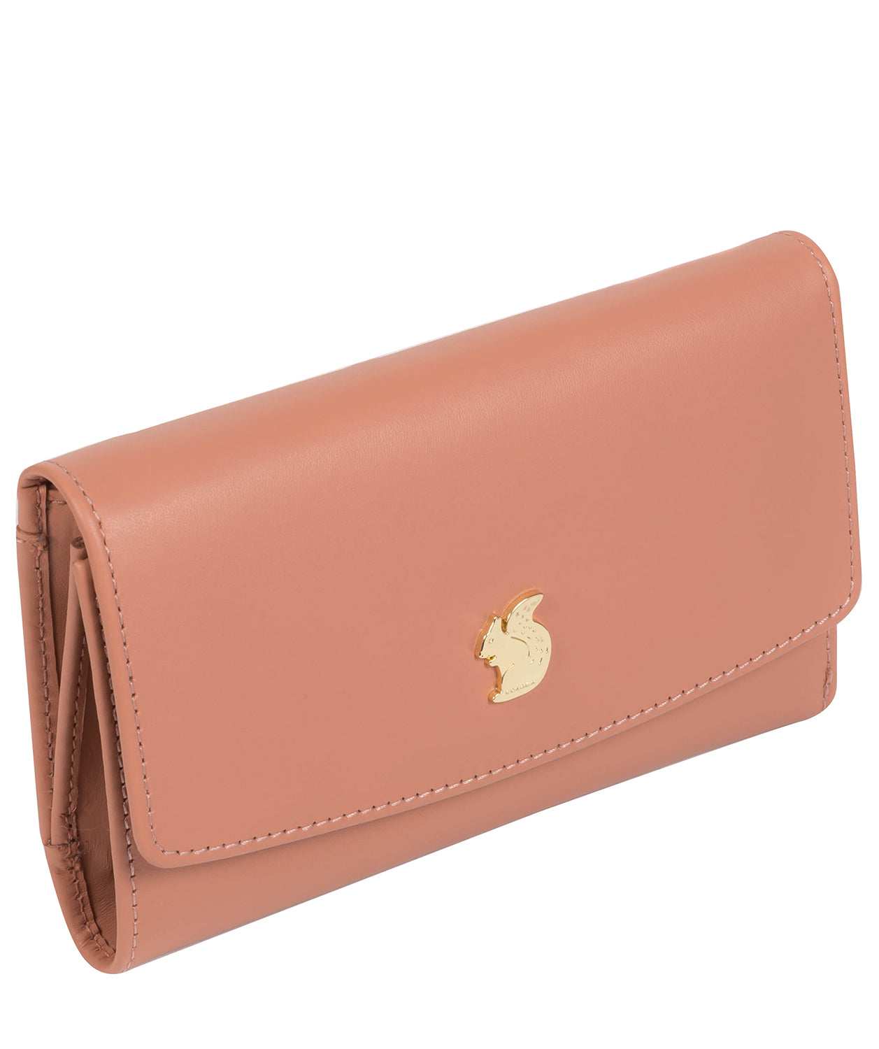 'Sherry' Misty Rose Leather Tri-Fold Purse