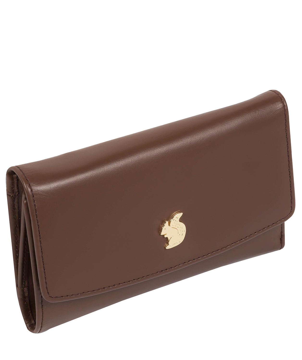 'Sherry' Ombré Chestnut Leather Tri-Fold Purse