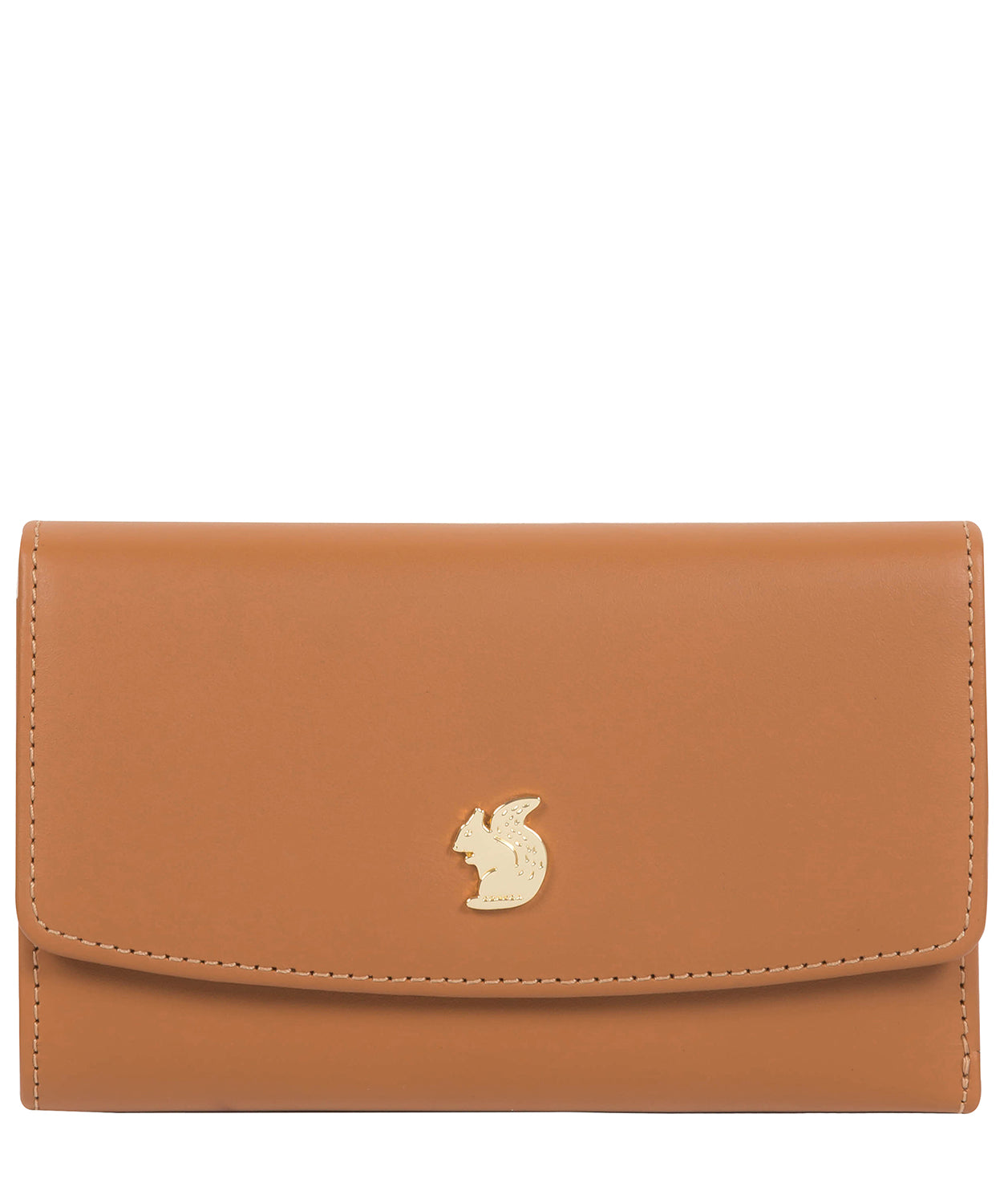 'Sherry' Saddle Tan Leather Tri-Fold Purse