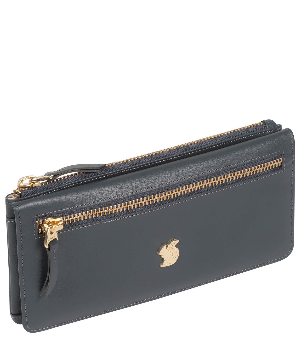 'Buttercup' Smoky Blue Leather Bi-Fold Purse