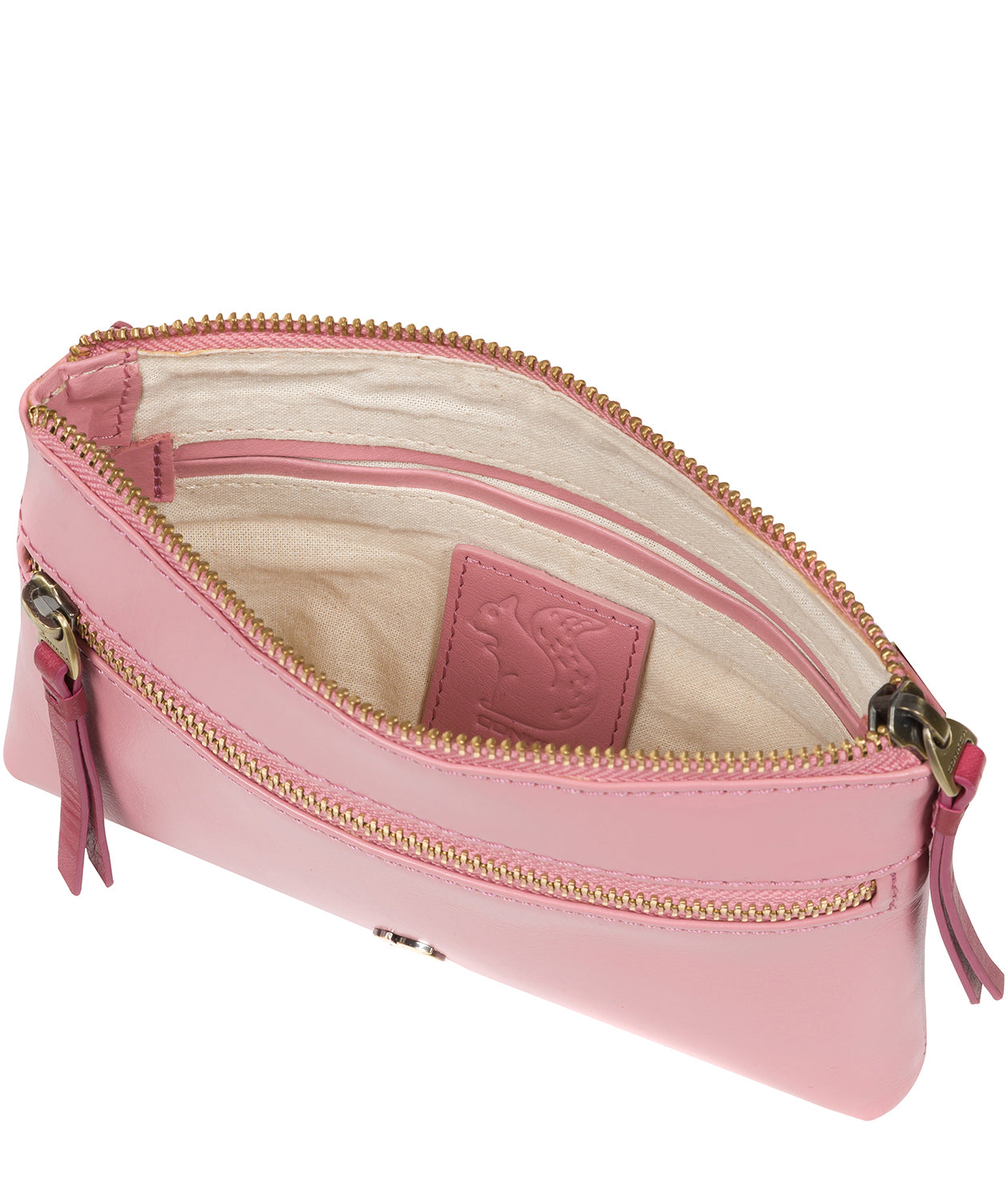 'Sweetie' Blush Pink & Orchid Leather Cross Body Bag