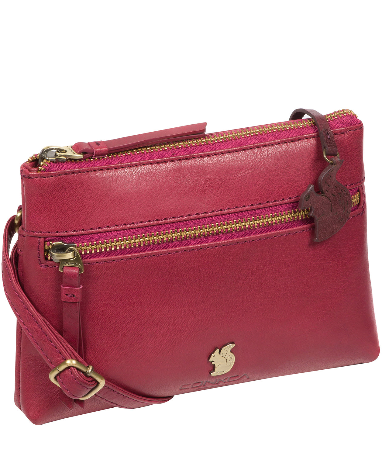 'Sweetie' Orchid Leather Cross Body Bag