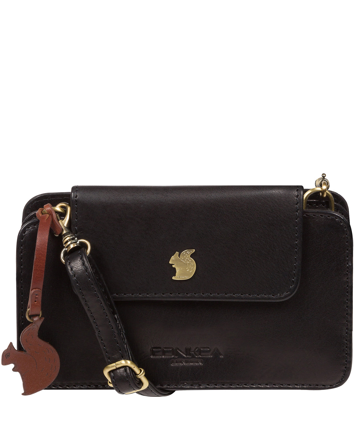 Black Leather Crossbody Bag 'Little Wonder' by Conkca London – Pure ...