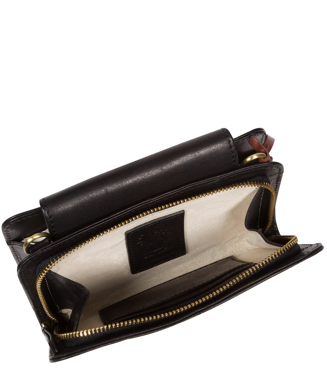 'Little Wonder' Black Leather Cross Body Clutch Bag