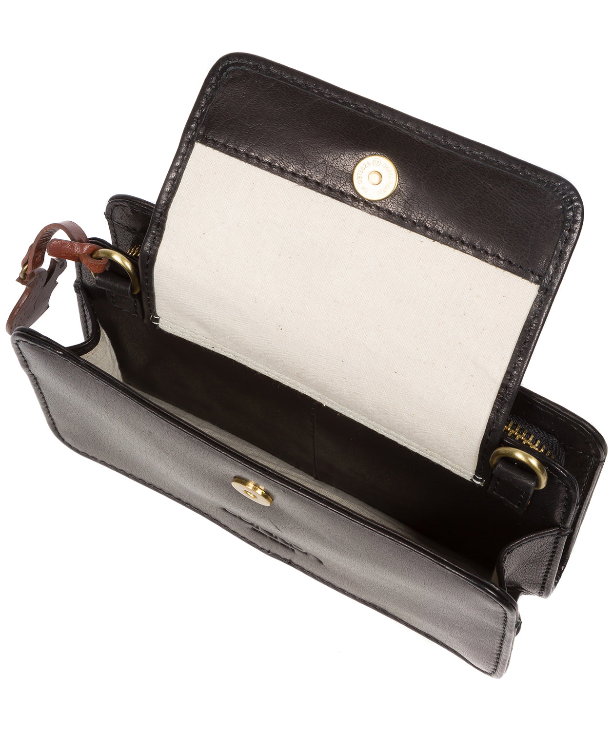 'Little Wonder' Black Leather Cross Body Clutch Bag