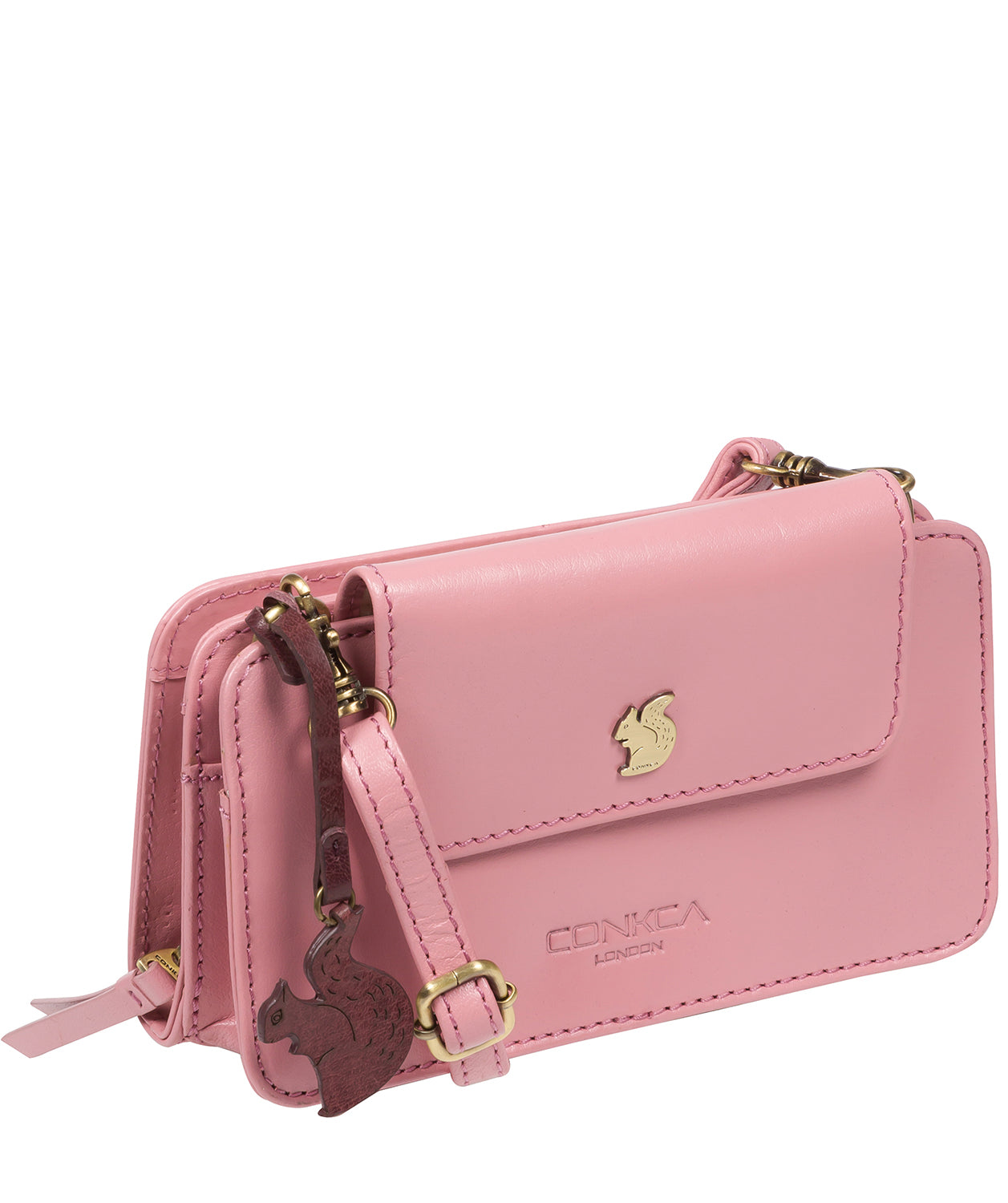 'Little Wonder' Blush Leather Cross Body Clutch Bag