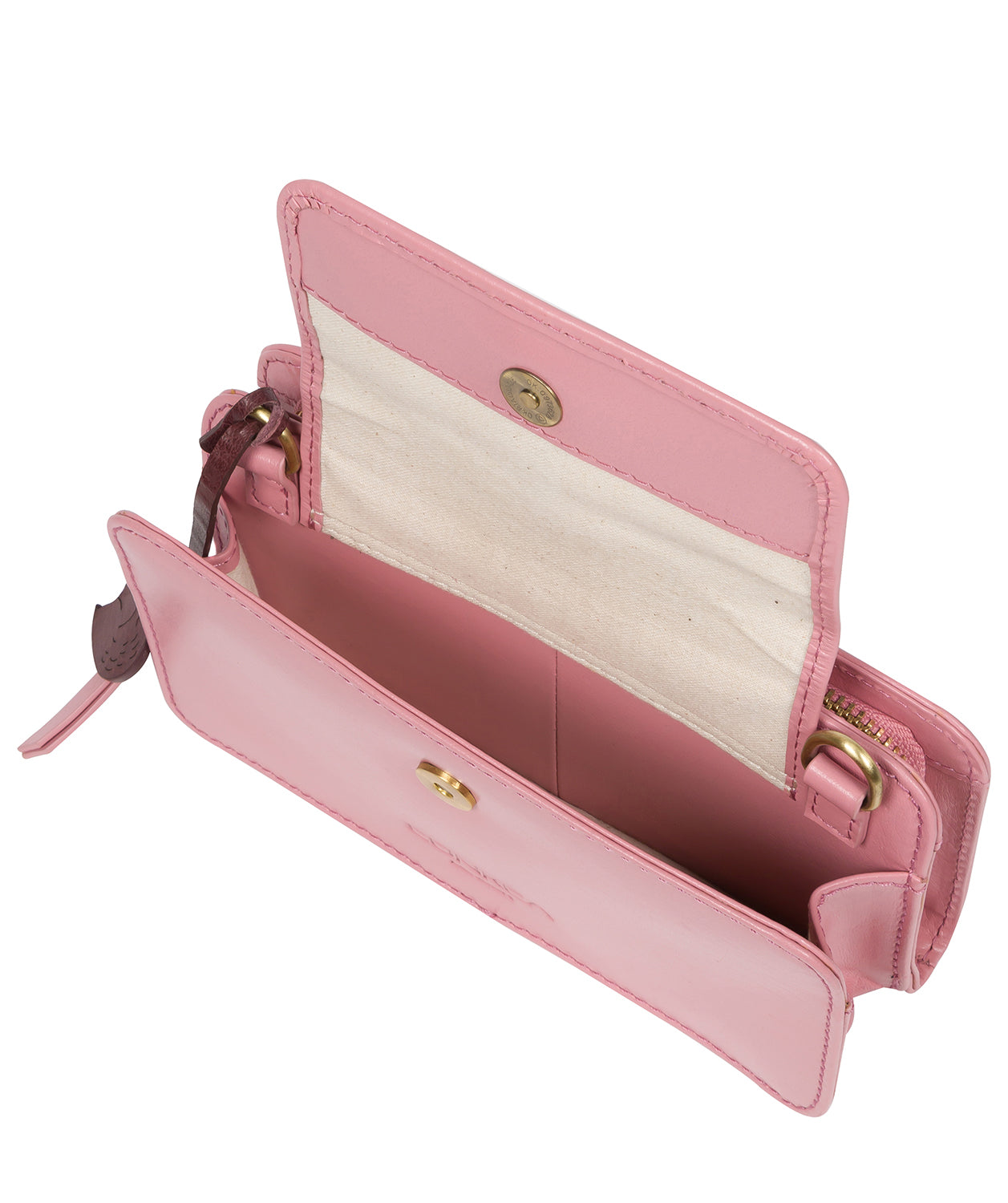 'Little Wonder' Blush Leather Cross Body Clutch Bag