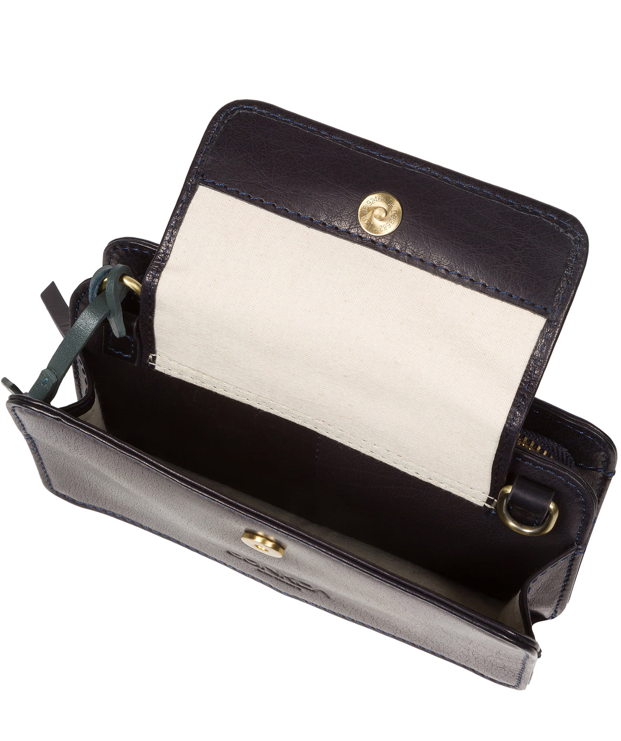 'Little Wonder' Navy Leather Cross Body Clutch Bag