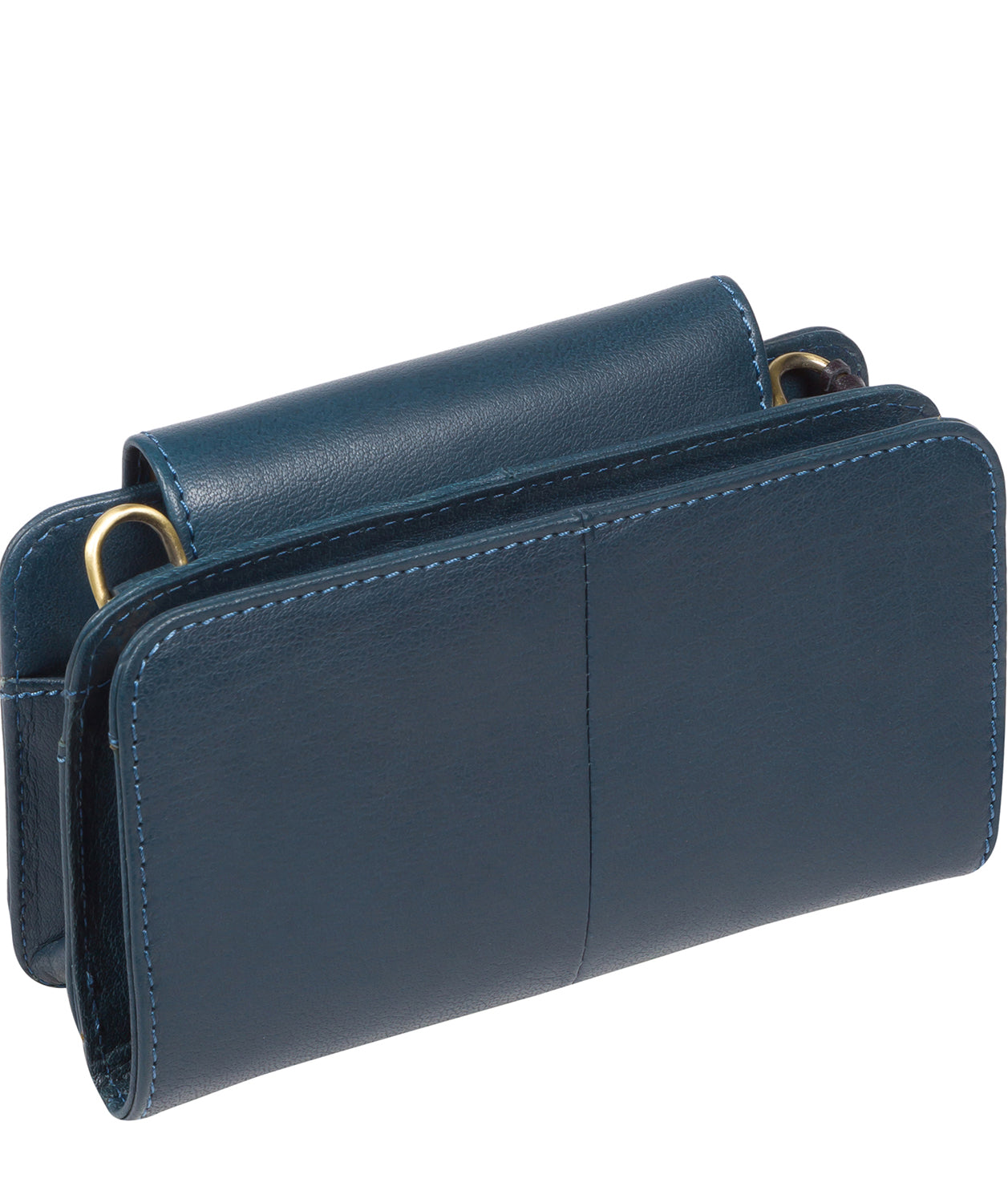 'Little Wonder' Snorkel Blue Leather Cross Body Clutch Bag