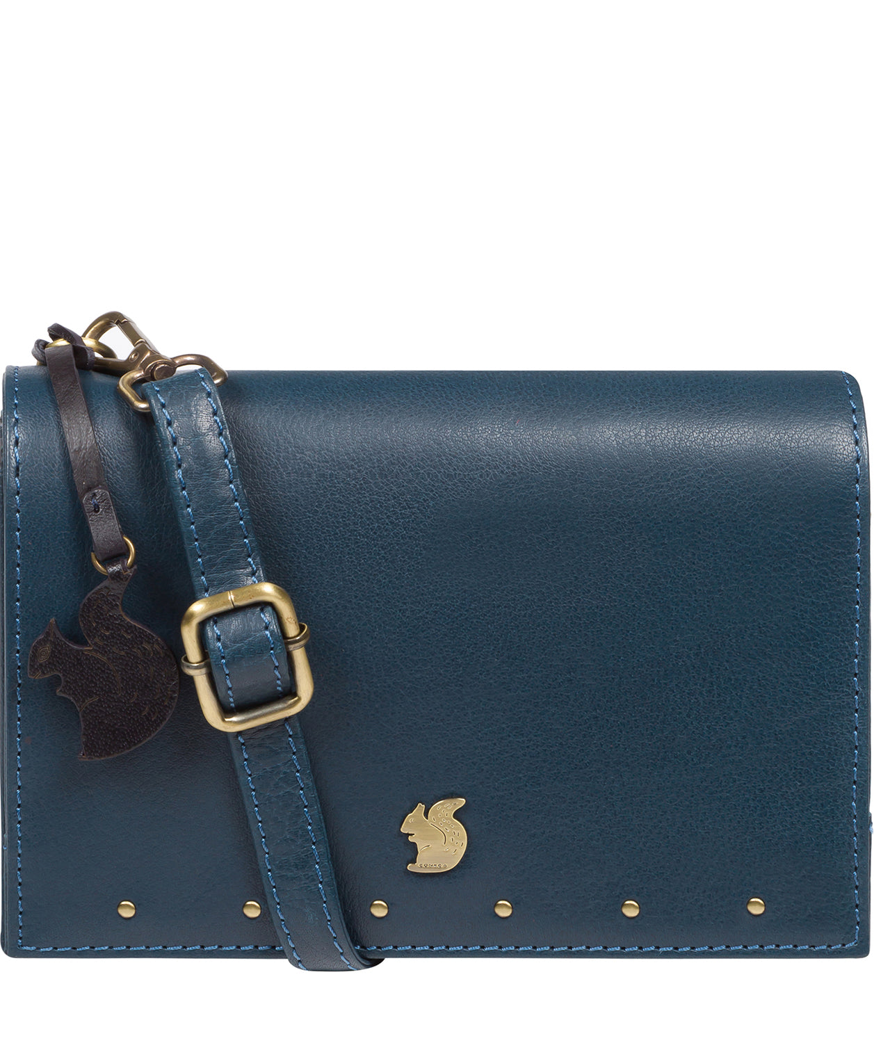 'Nemo' Snorkel Blue Leather Cross Body Clutch Bag