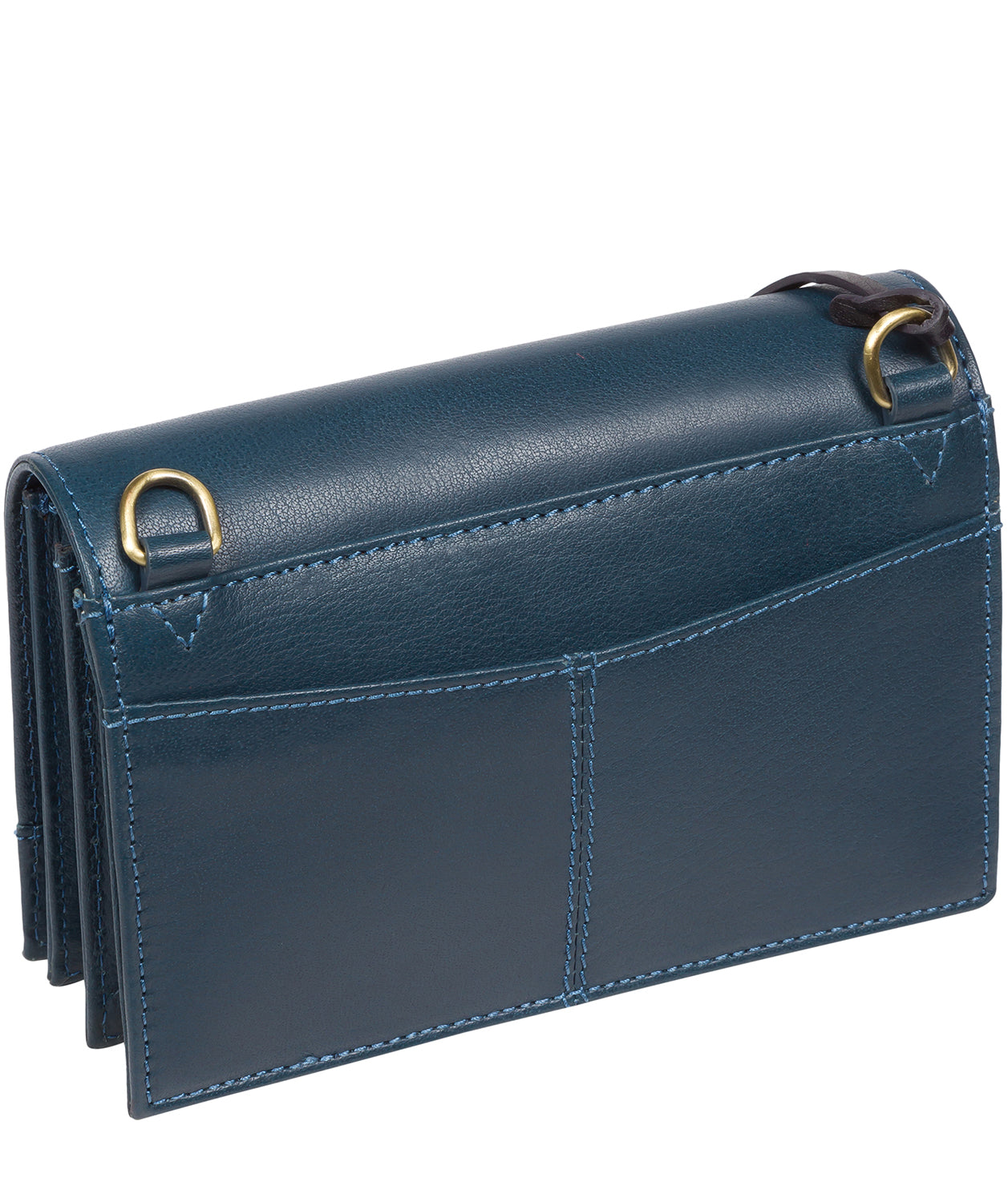 'Nemo' Snorkel Blue Leather Cross Body Clutch Bag