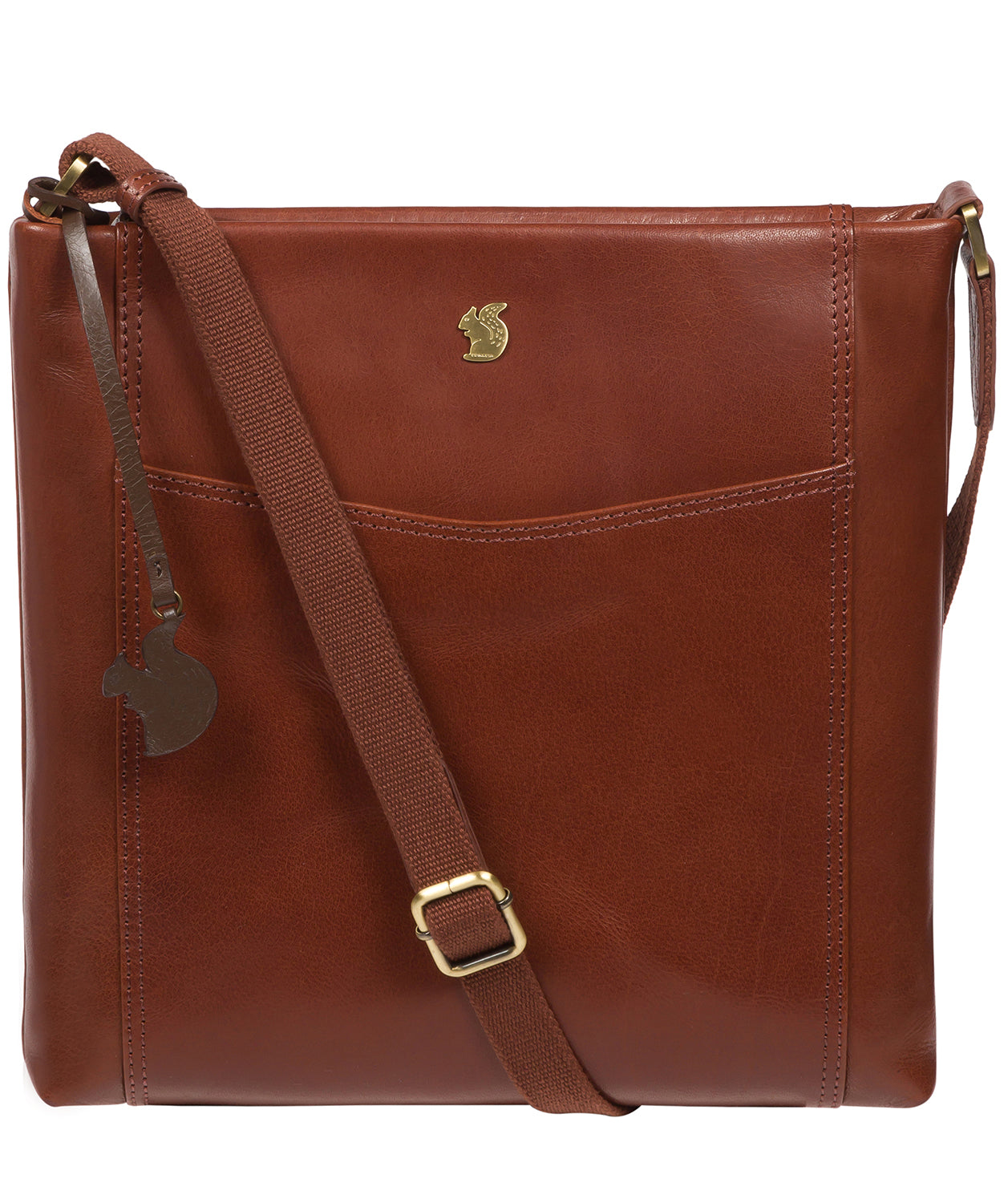 'Miya' Conker Brown Leather Cross Body Bag