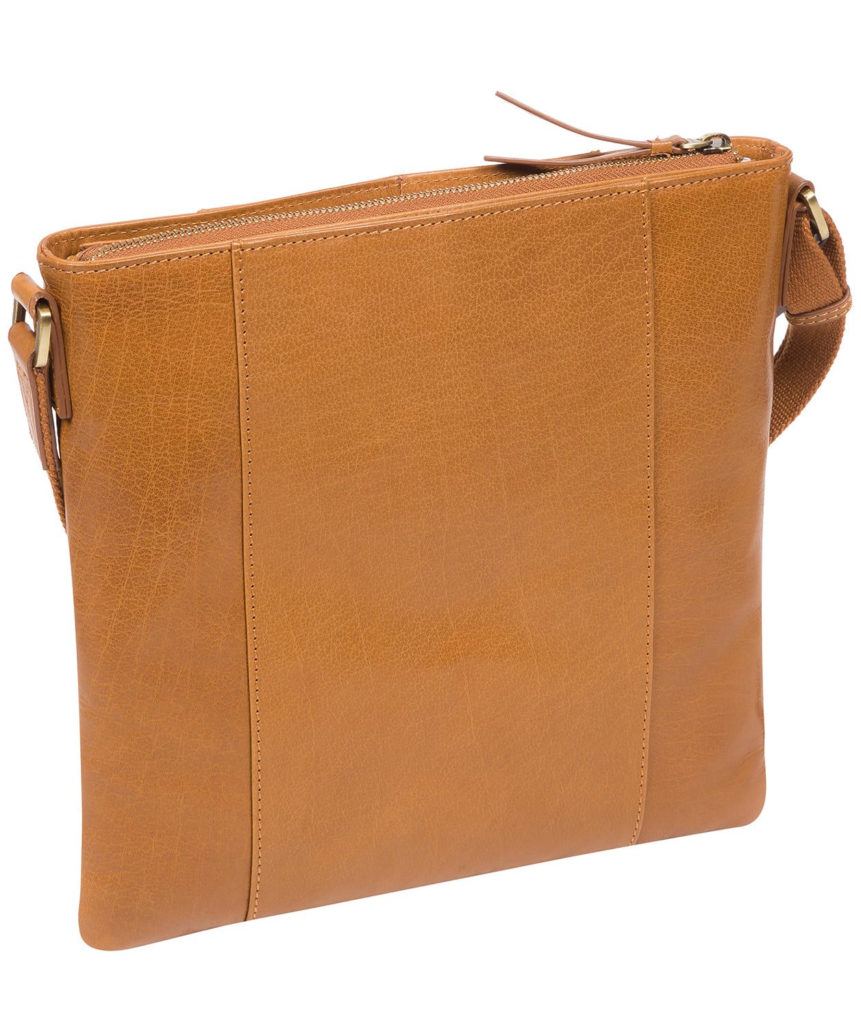 'Sol' Dark Tan Leather Cross Body Bag