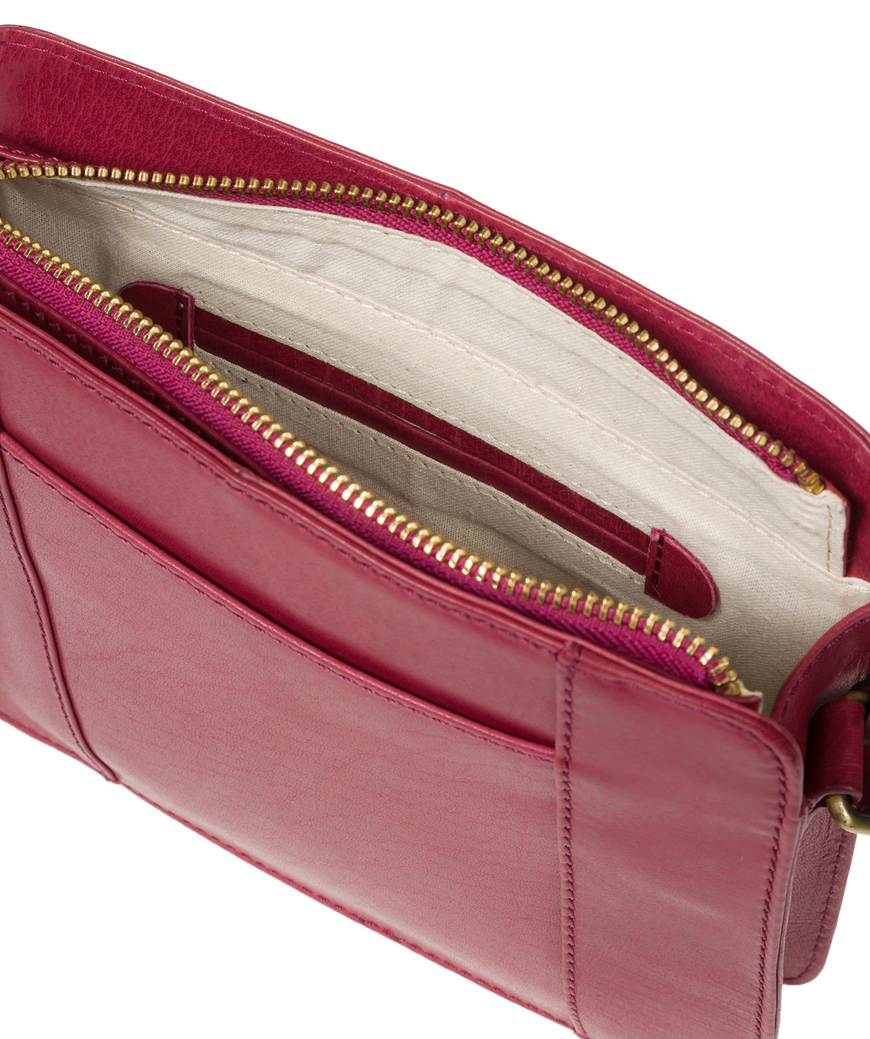 'Magda' Orchid Leather Cross Body Bag