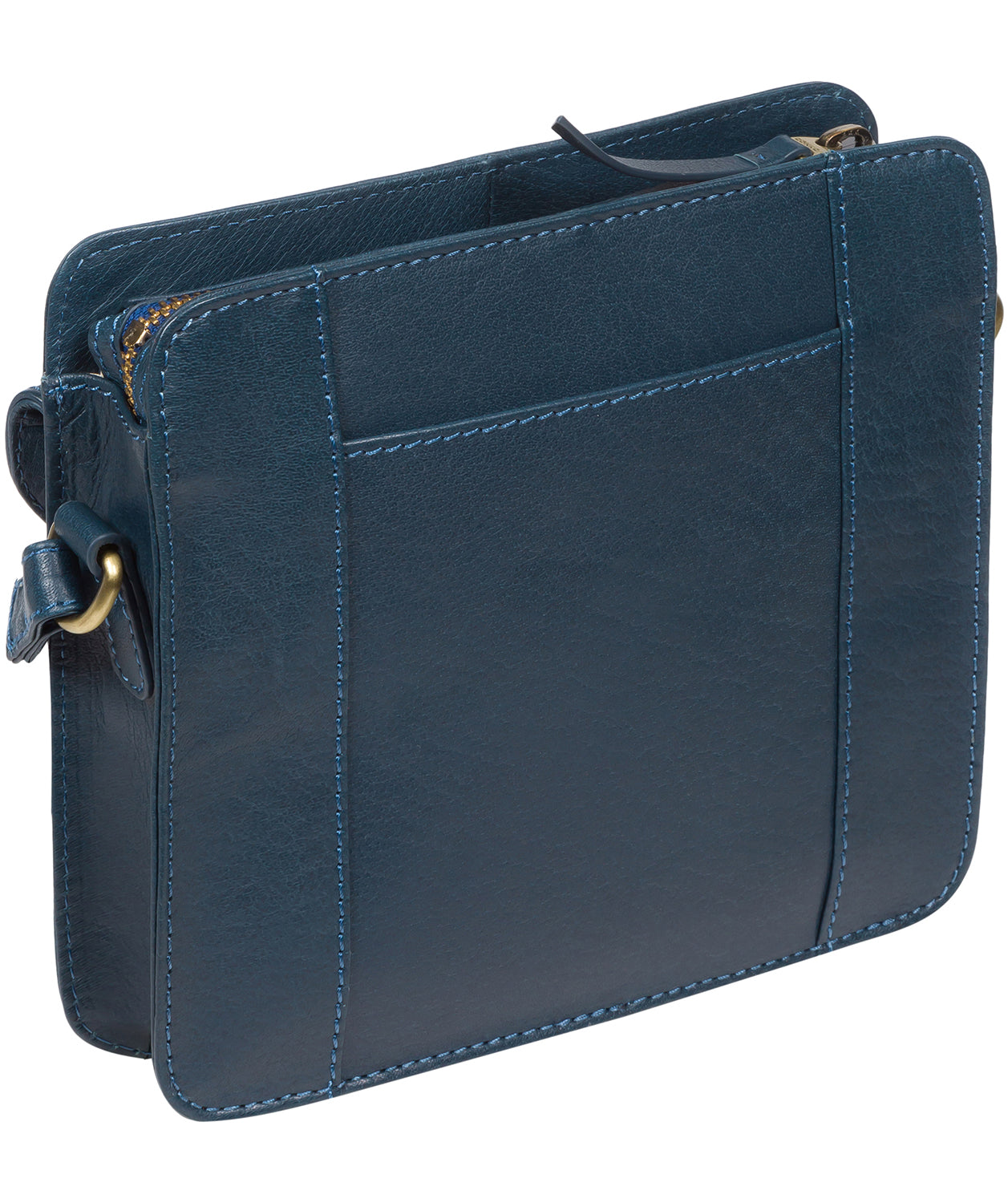 'Magda' Snorkel Blue Leather Cross Body Bag