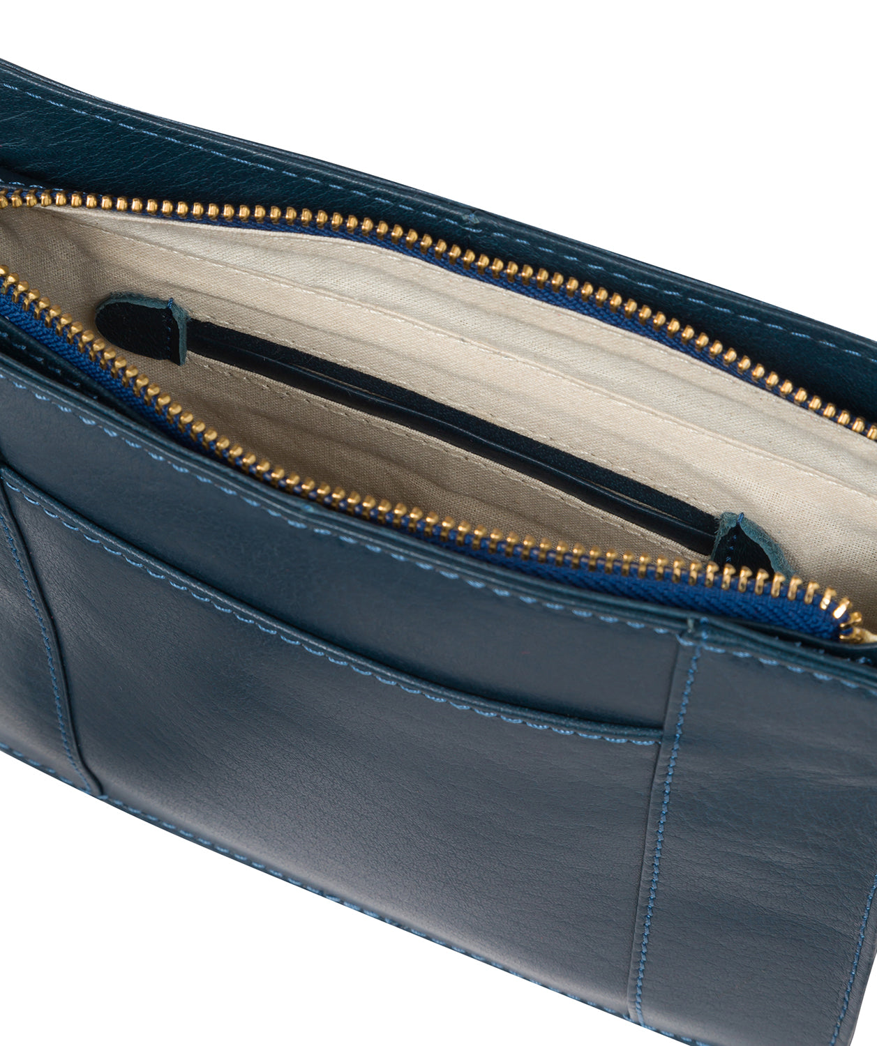 'Magda' Snorkel Blue Leather Cross Body Bag