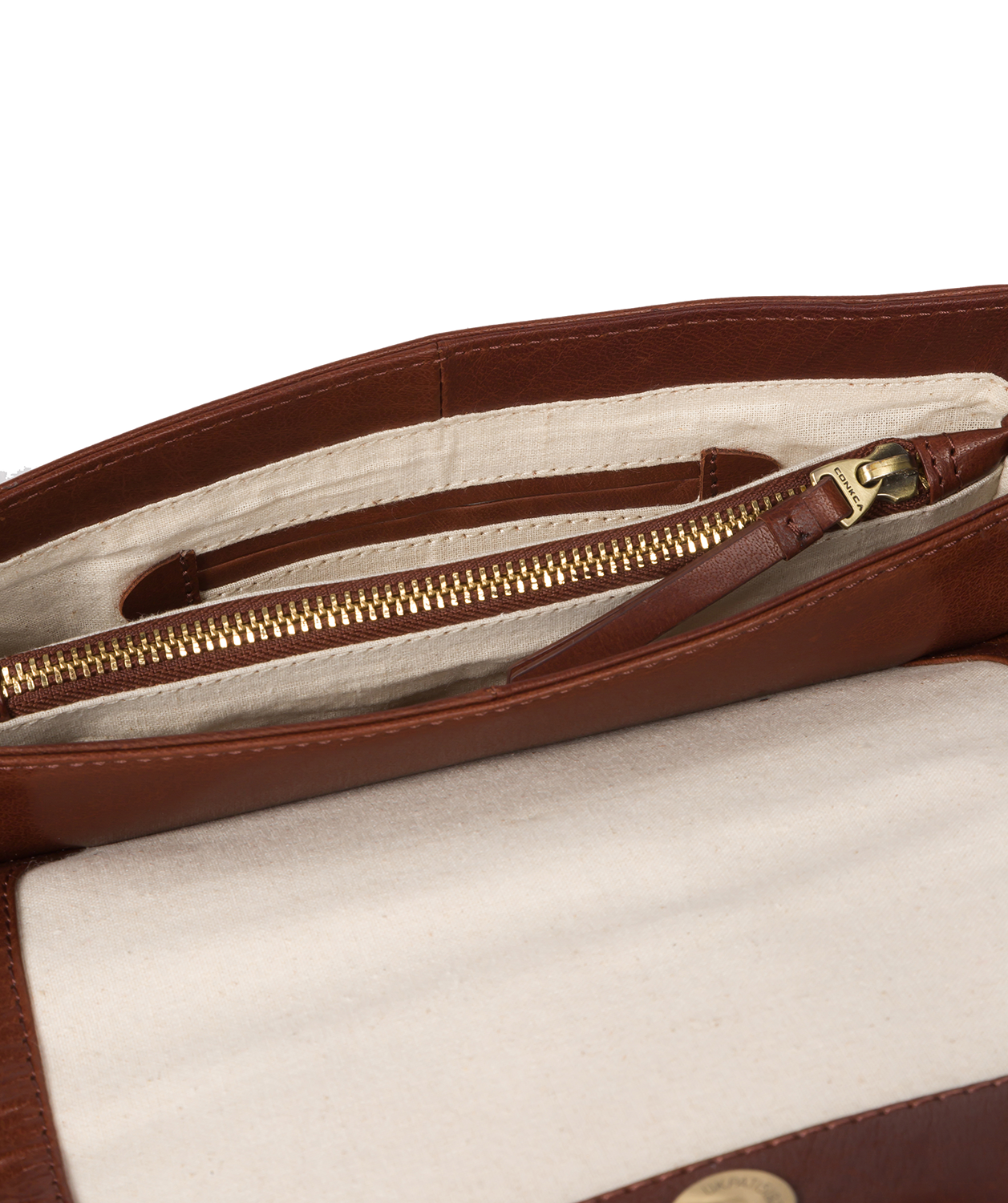 'Ula' Conker Brown Leather Cross Body Bag