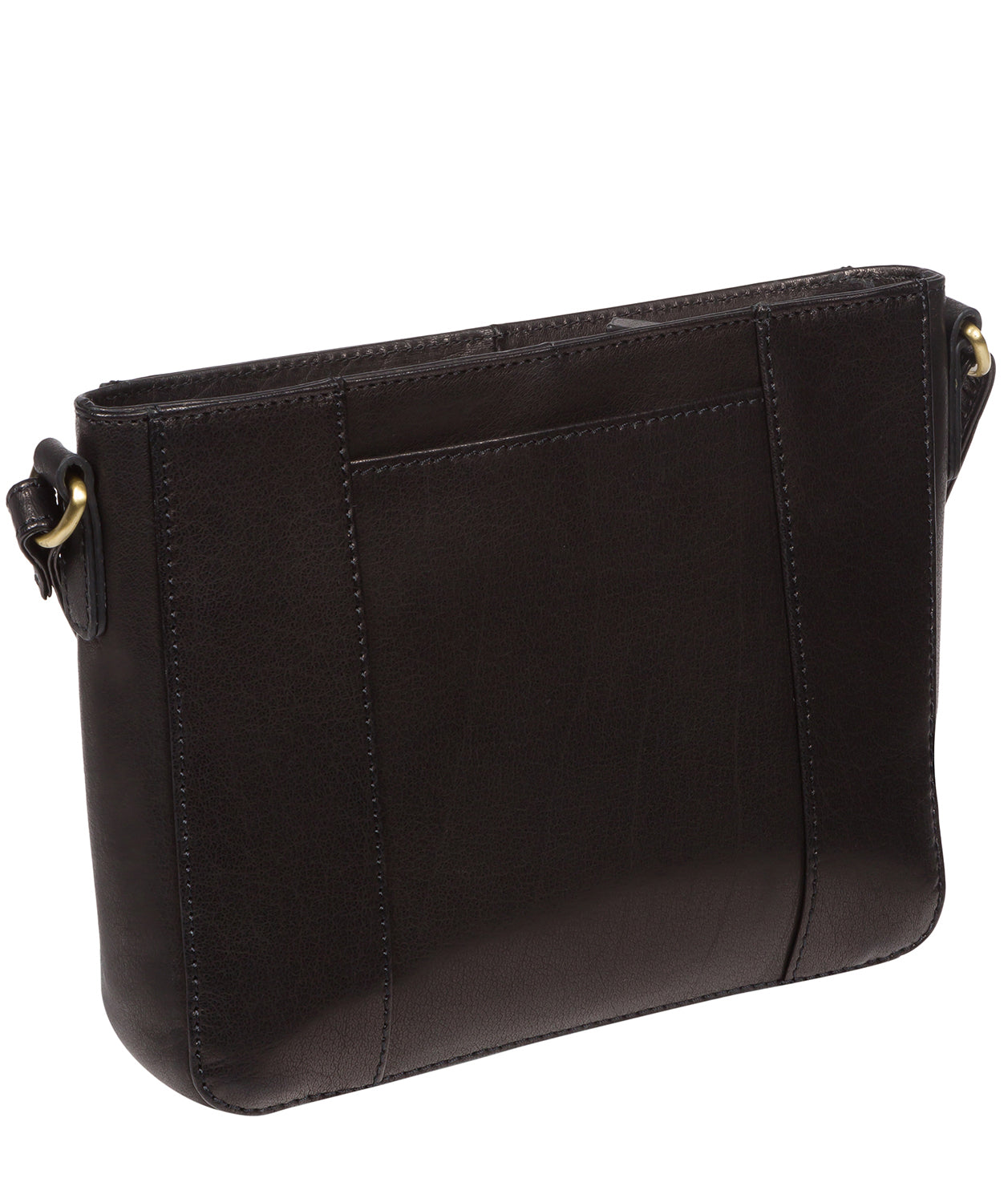 'Eski' Black Leather Cross Body Bag