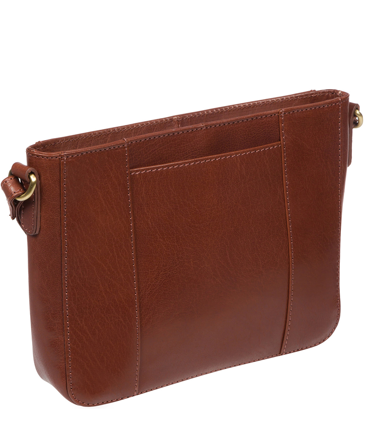 'Eski' Conker Brown Leather Cross Body Bag