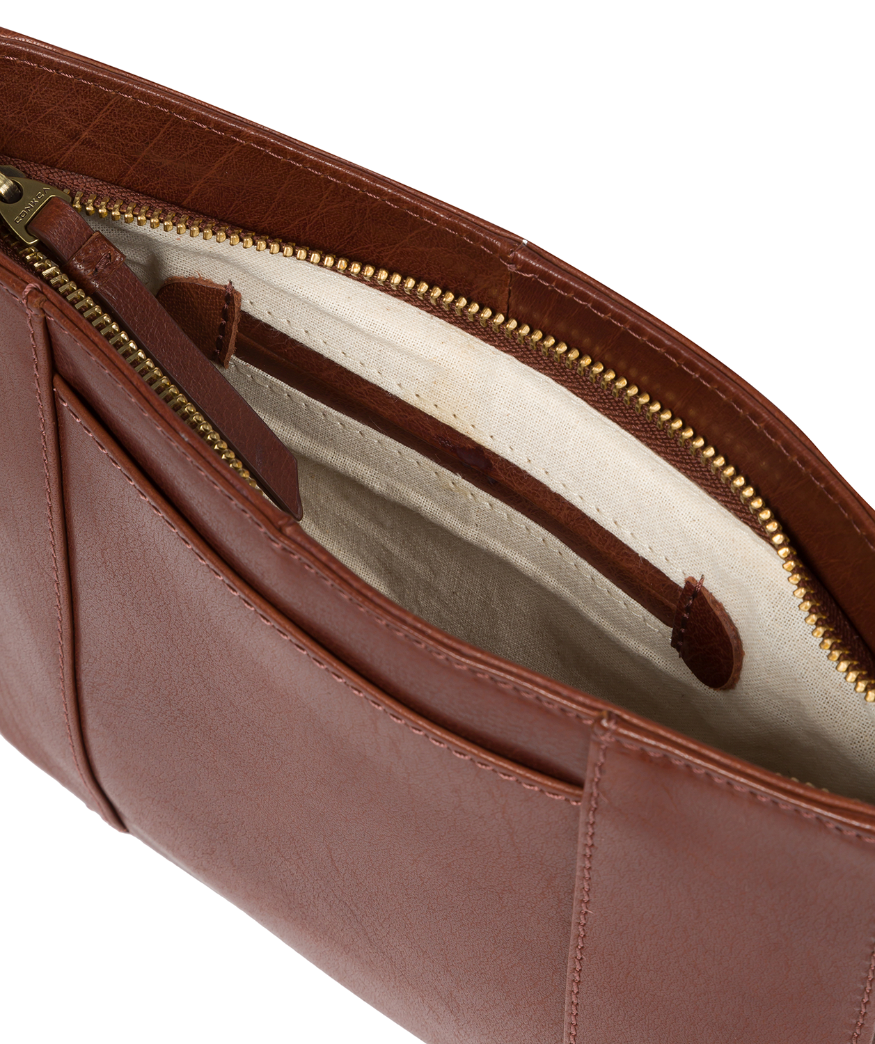 'Eski' Conker Brown Leather Cross Body Bag