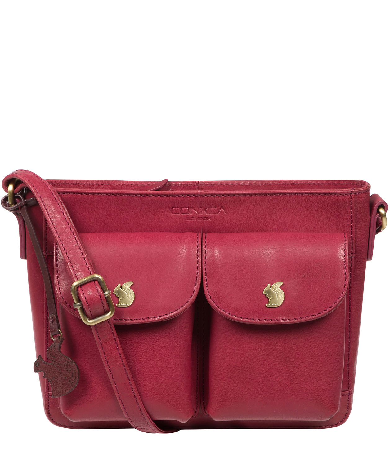 Pink Leather Crossbody Bag 'Eski' by Conkca London – Pure Luxuries London