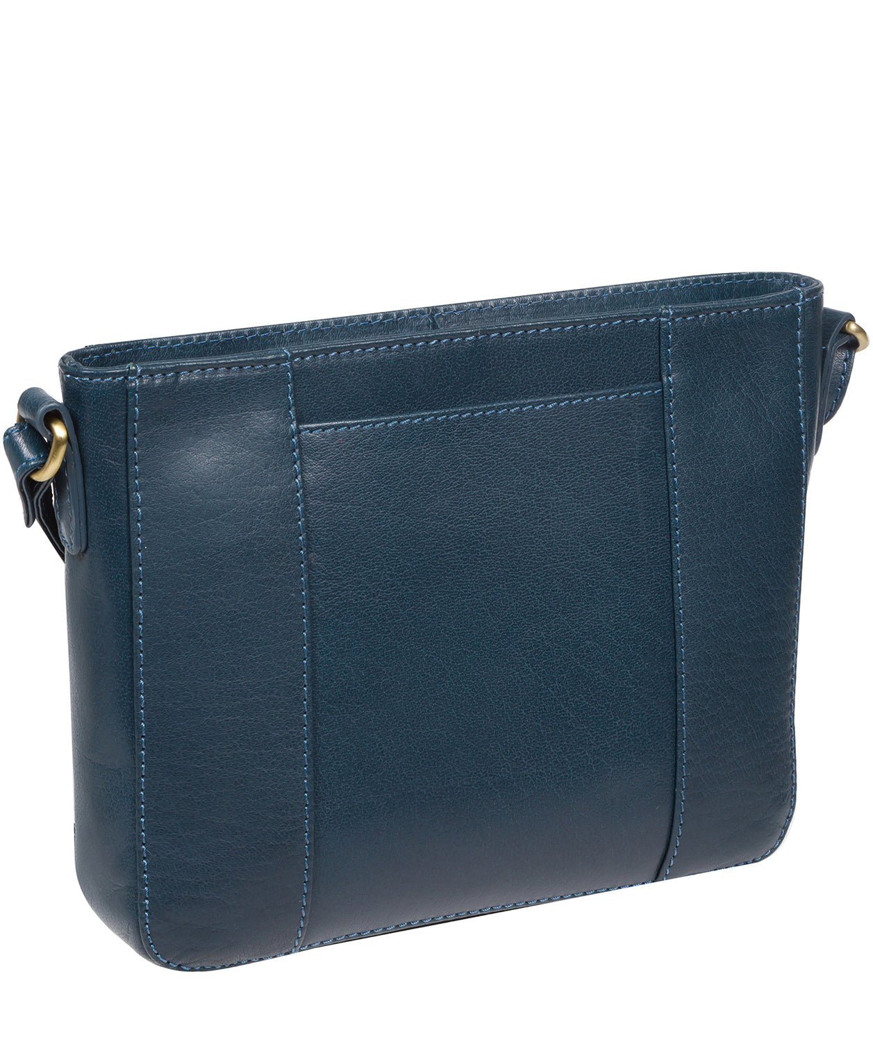 'Eski' Snorkel Blue Leather Cross Body Bag