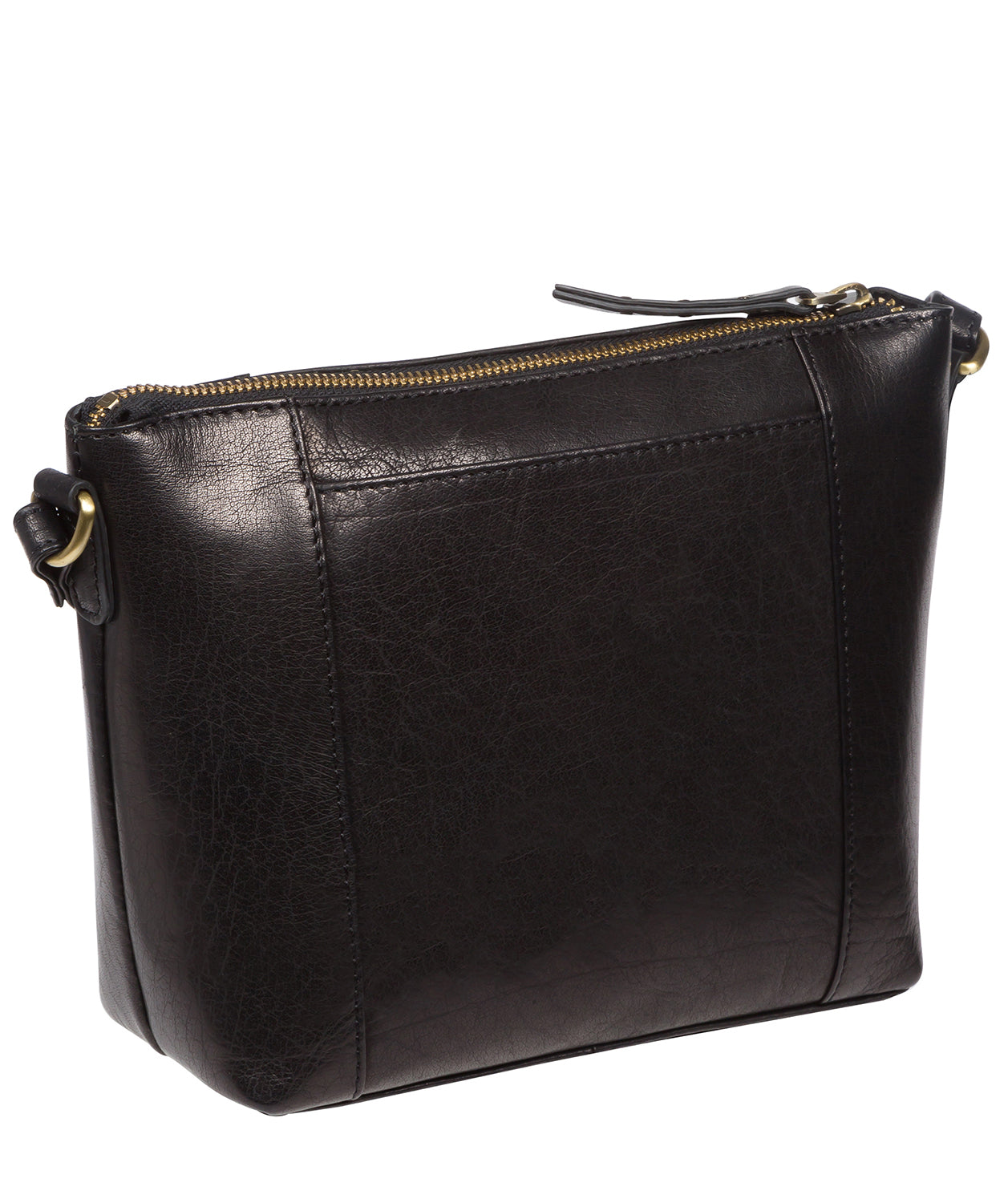 'Pip' Black Leather Cross Body Bag