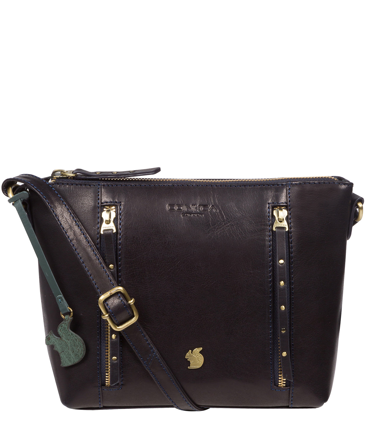 'Pip' Navy Leather Cross Body Bag