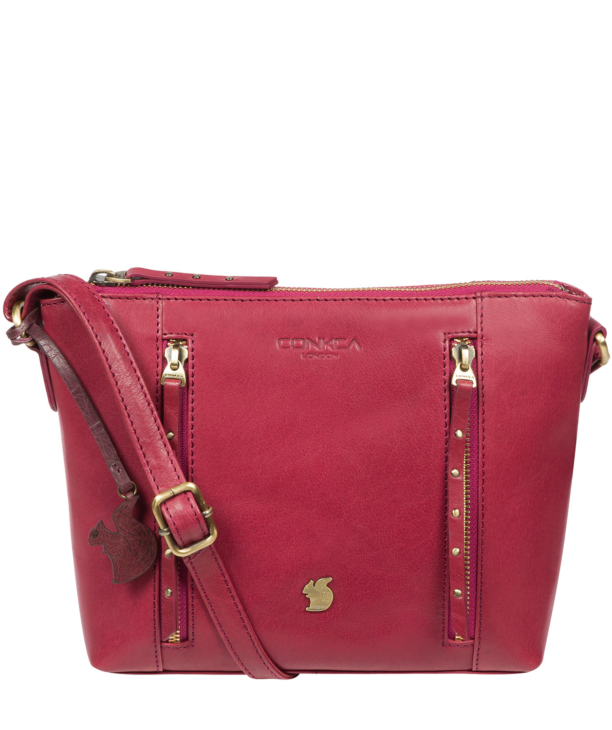 'Pip' Orchid Leather Cross Body Bag