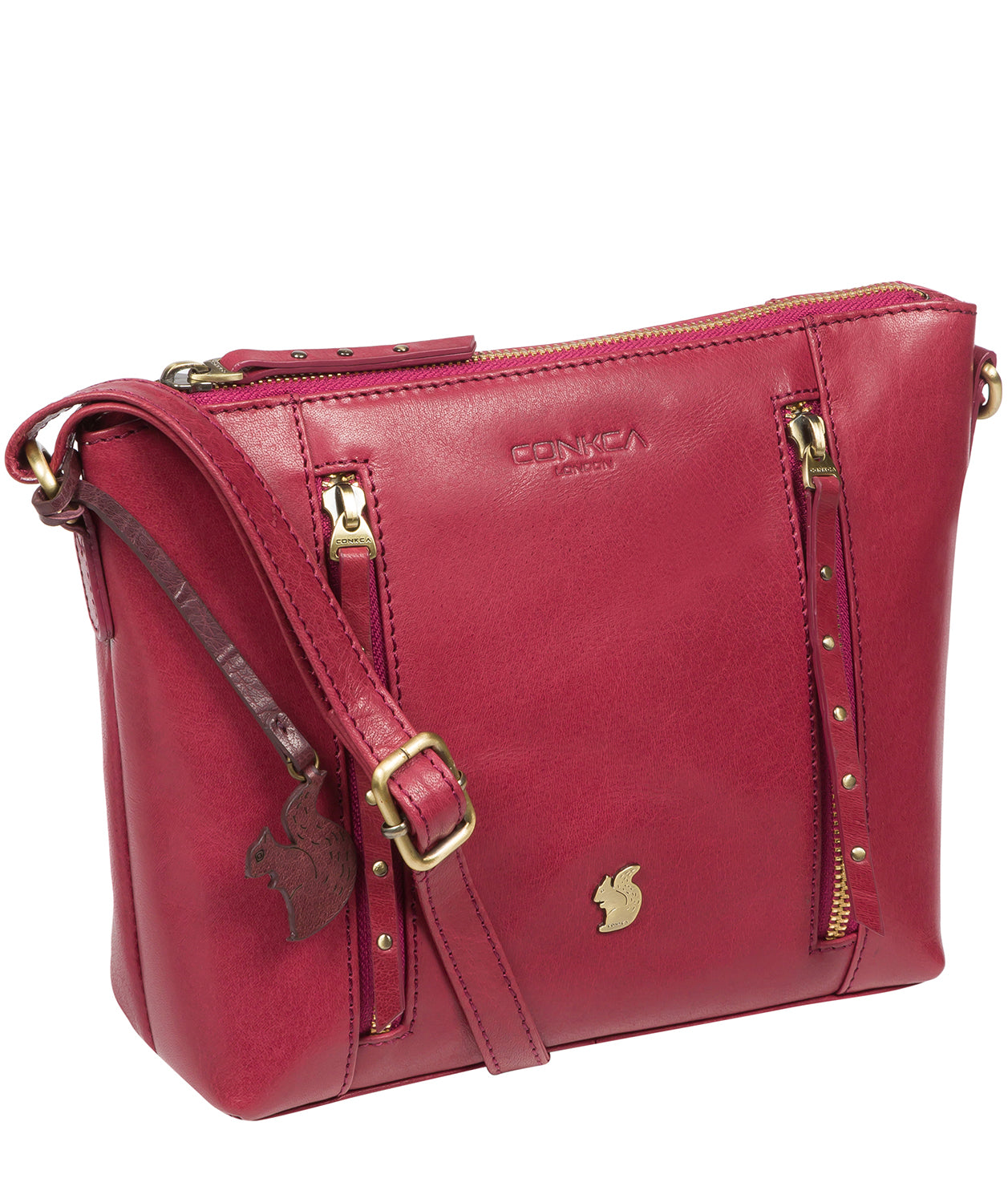 'Pip' Orchid Leather Cross Body Bag