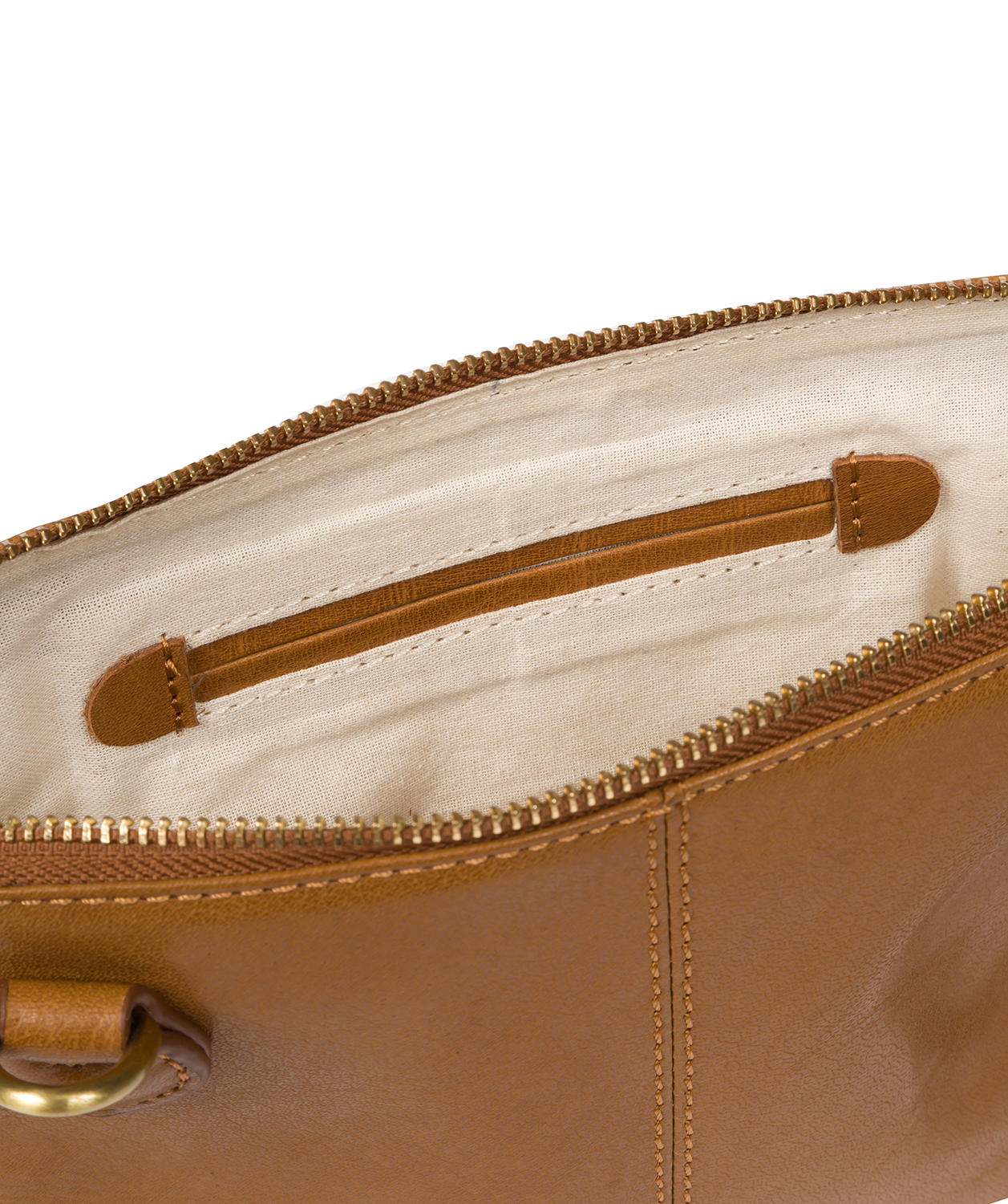 'Angel' Dark Tan Leather Cross Body Clutch Bag